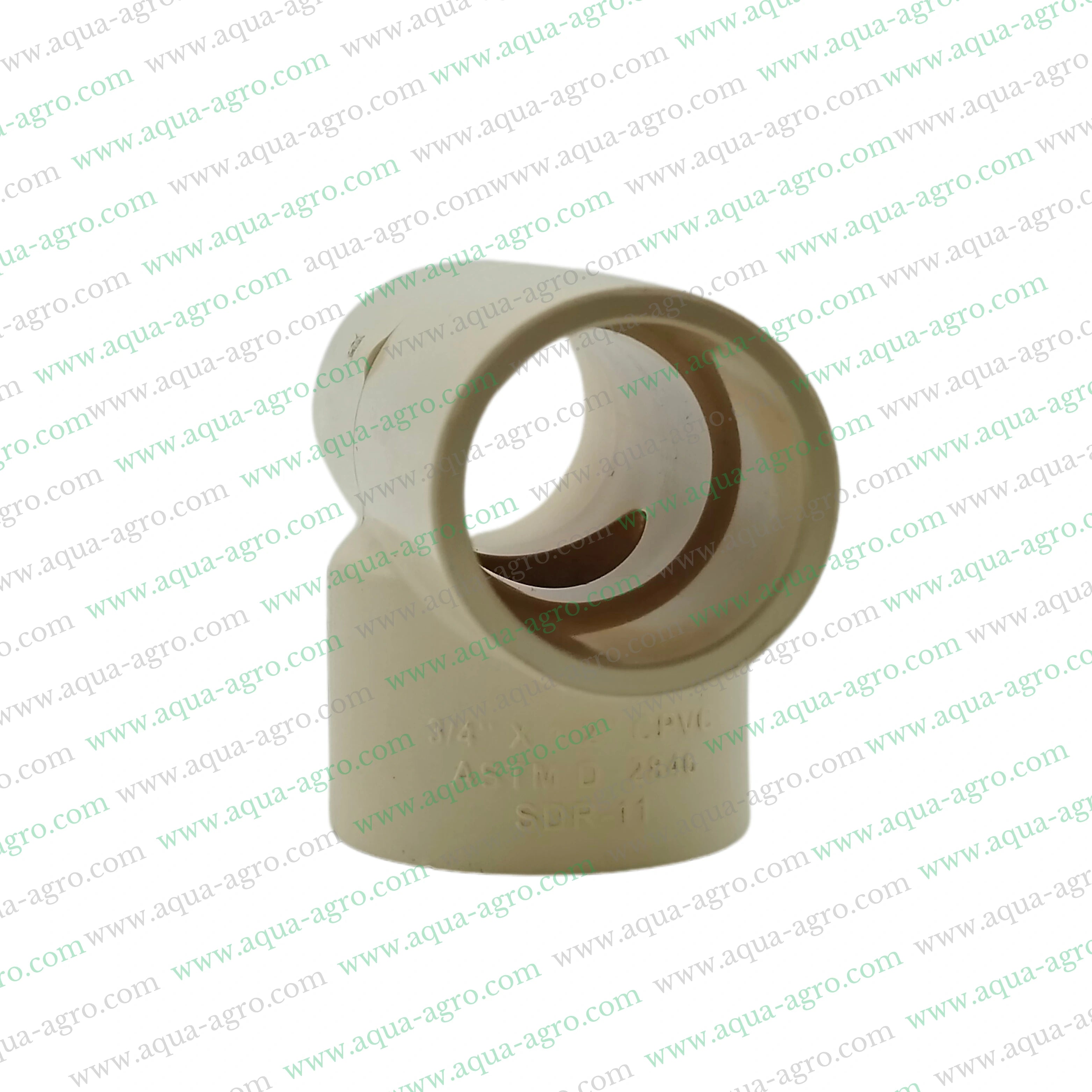 CPVC brass threaded reducing tee 0.75 inch x 0.5 inch,CPVC brass threaded reducing tee 20mm x 15mm,Finolex CPVC brass threaded reducing tee,CPVC brass threaded reducing tee SDR 11