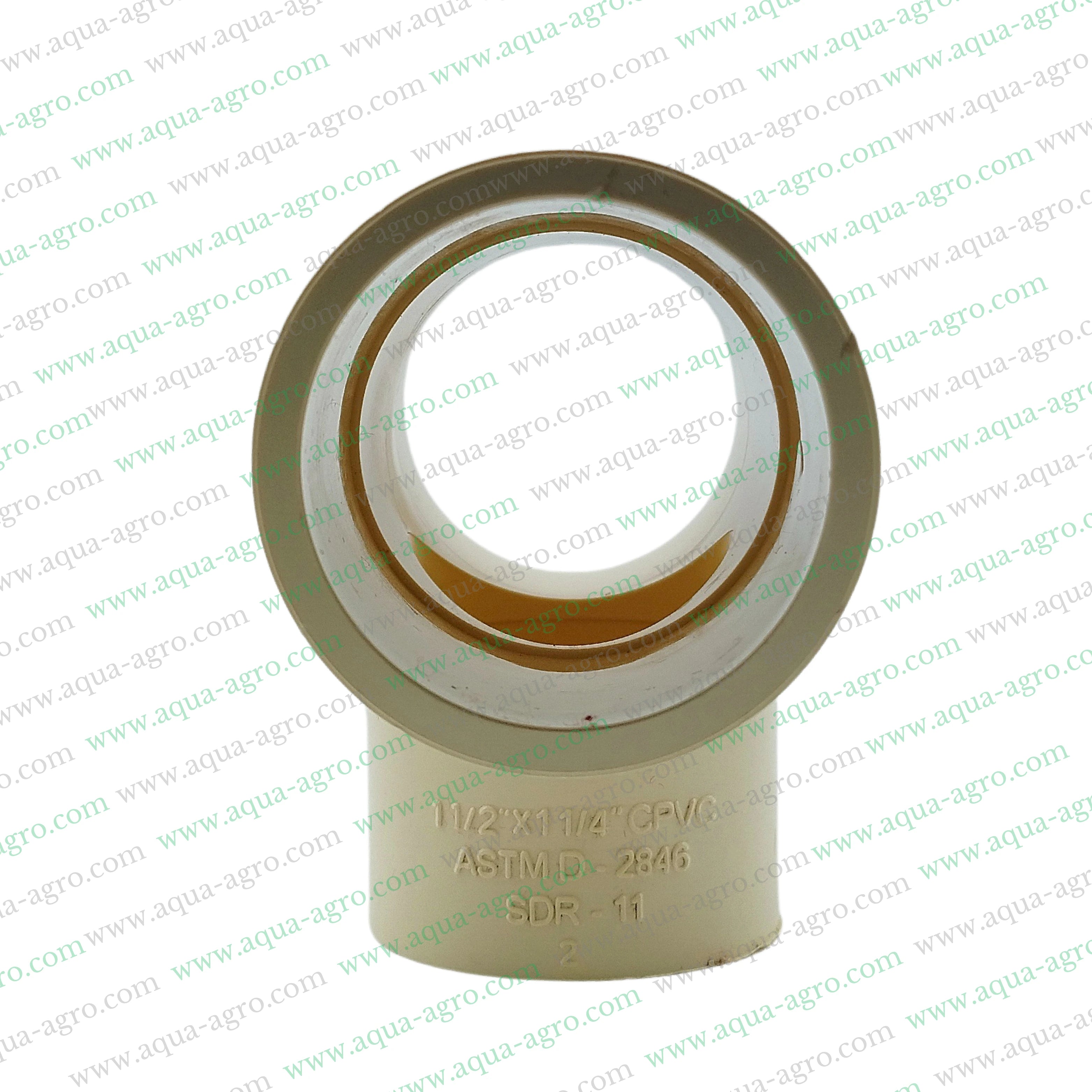 CPVC reducing tee 1.5 inch to 1.25 inch,CPVC reducing tee 40mm to 32mm,CPVC pipe fittings reducing tee SDR 11,Finolex CPVC reducing tee,CPVC plain reducing tee 1.5 inch x 1.25 inch,CPVC plain reducing tee 40mm x 32mm