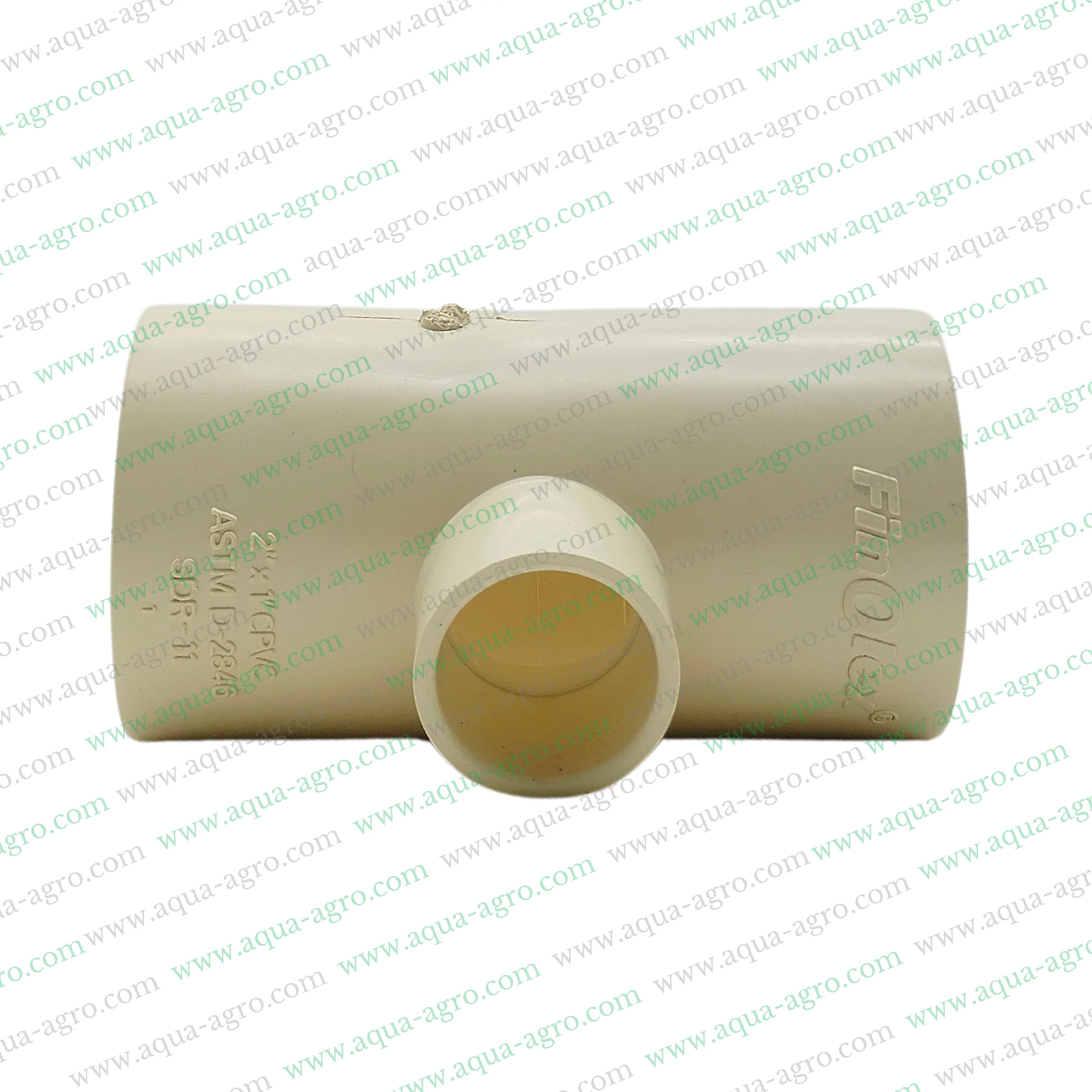 CPVC reducing tee 2 inch to 1 inch,CPVC reducing tee 50mm to 25mm,CPVC pipe fittings reducing tee SDR 11,Finolex CPVC reducing tee,CPVC plain reducing tee 2 inch x 1 inch,CPVC plain reducing tee 50mm x 25mm