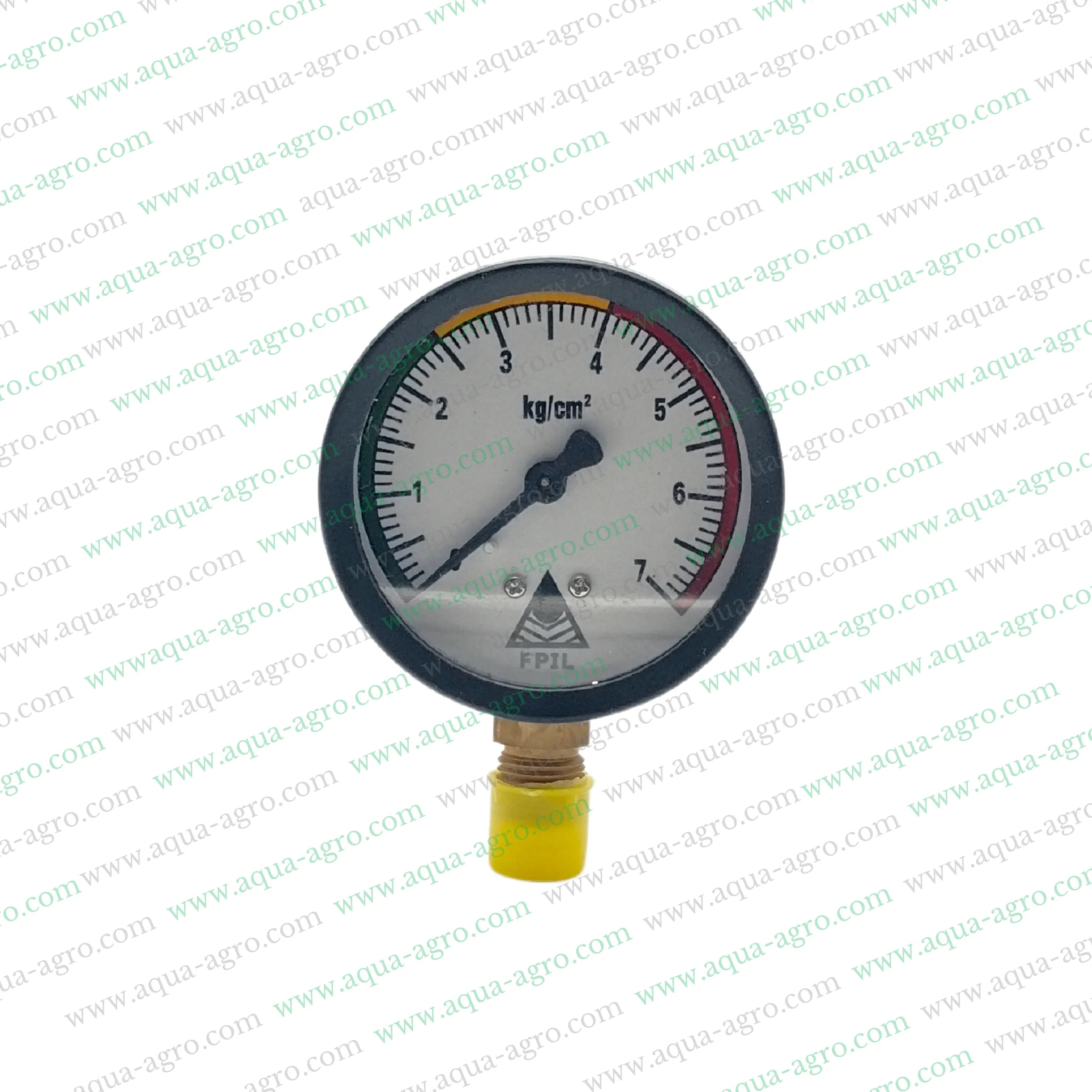 Finolex Pressure Gauge,2.5 Inch Dial Pressure Gauge,MS Body Pressure Gauge,0.25 Inch M Thread Inlet,Durable Pressure Gauge,Industrial Pressure Gauge