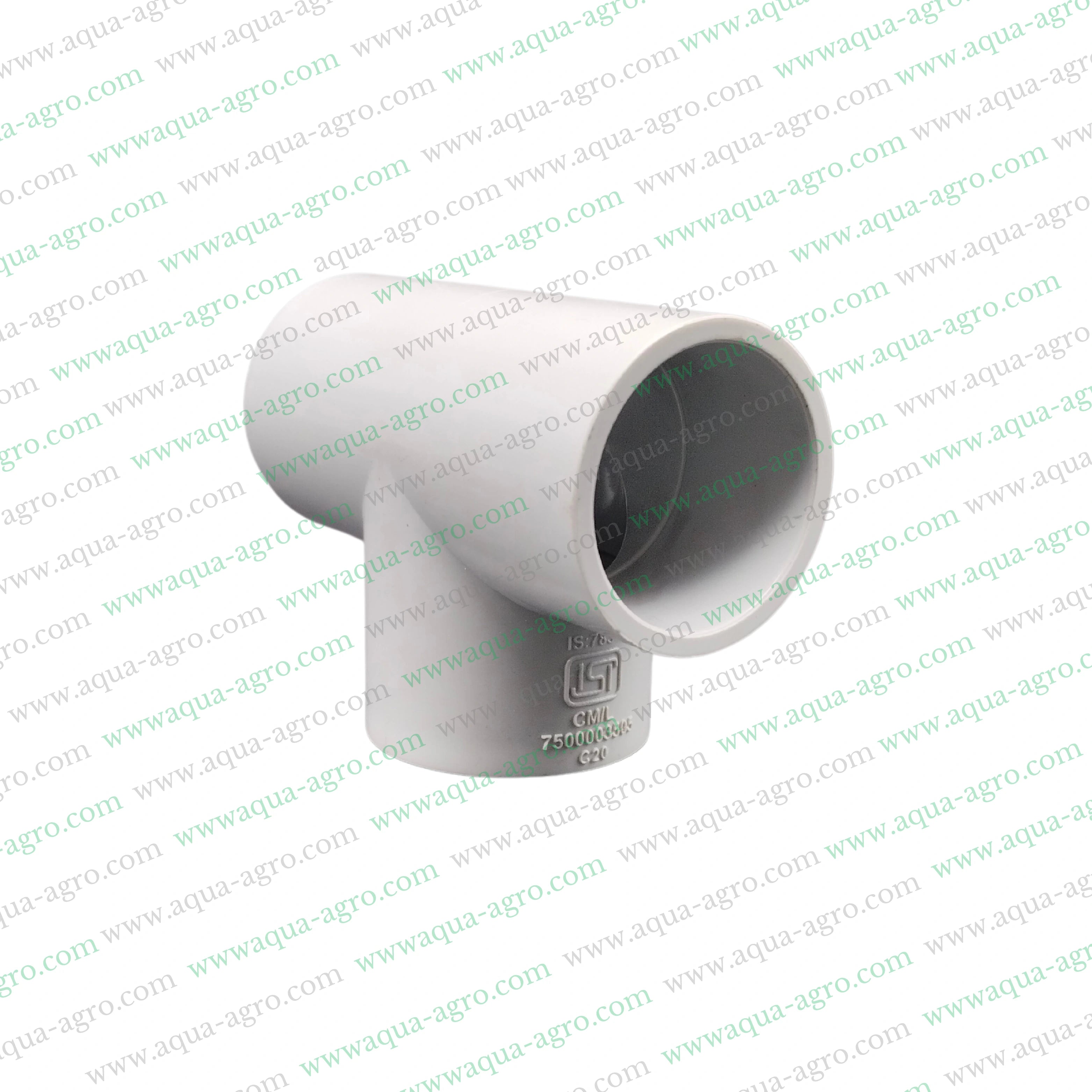 Finolex 1-inch PVC equal tee,32mm PVC pipe equal tee moulded,10kg/cm² PVC pipe fitting tee,Durable Finolex PVC accessories,High-pressure PVC pipe equal tee