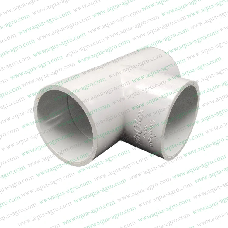 75mm PVC equal tee,2.5-inch PVC tee,Finolex pipe accessories,10 kg/cm² PVC fittings,Equal tee moulded fittings