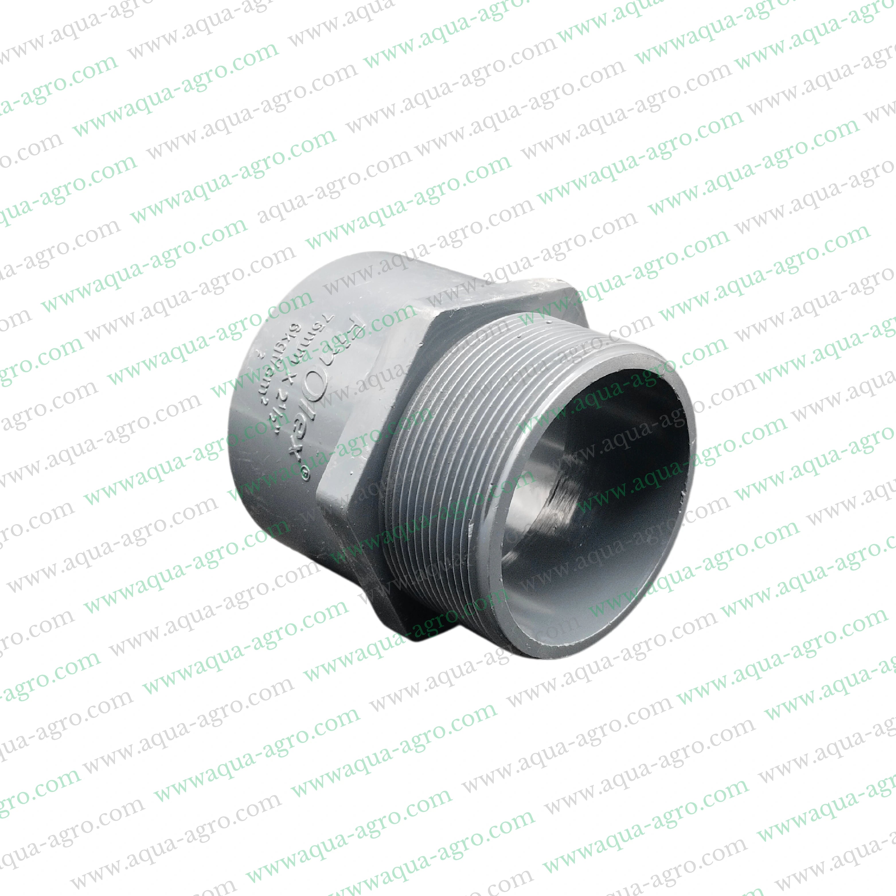 Finolex 2.5 inch Male Thread Adaptor,PVC MTA Adaptor 75mm 6KG,PVC Pipe Fittings 2.5 inch,Moulded PVC Adaptor 75mm,Finolex Threaded Pipe Fittings