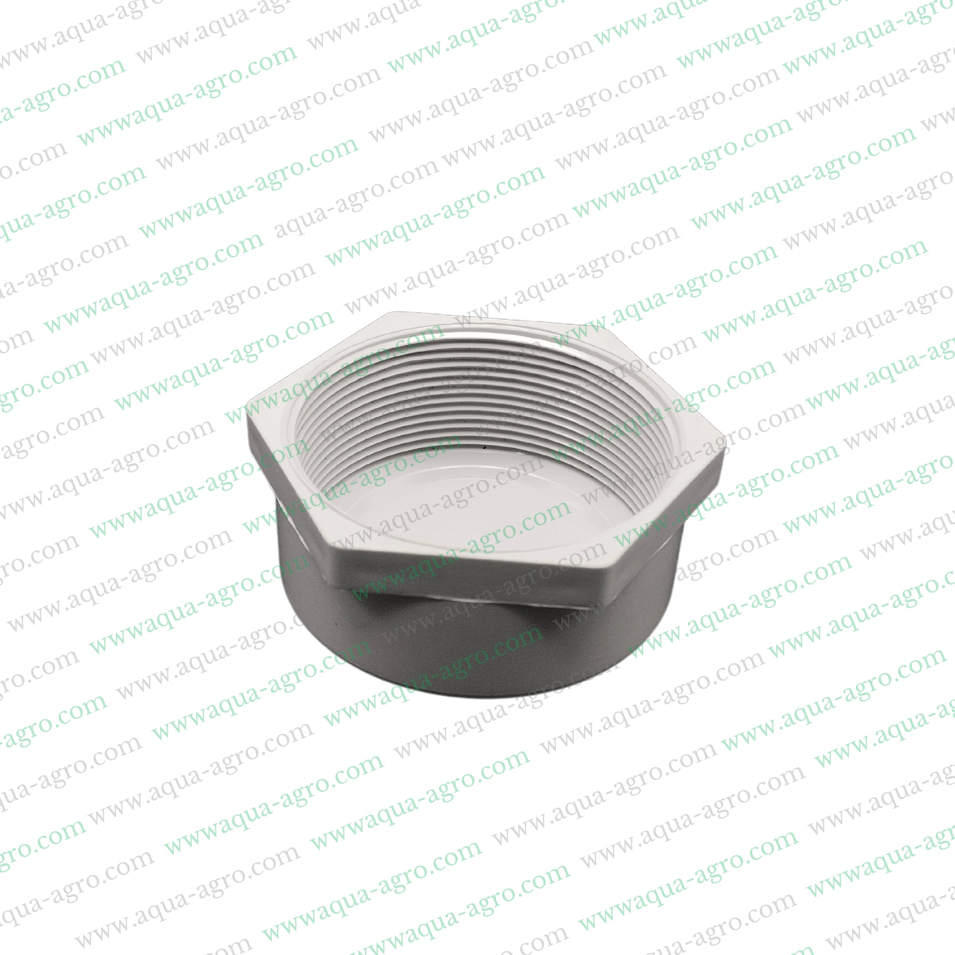 2.5 inch PVC pipe fittings,75mm PVC end cap,Threaded PVC cap,Heavy-duty PVC end cap,Finolex 2.5 inch accessories