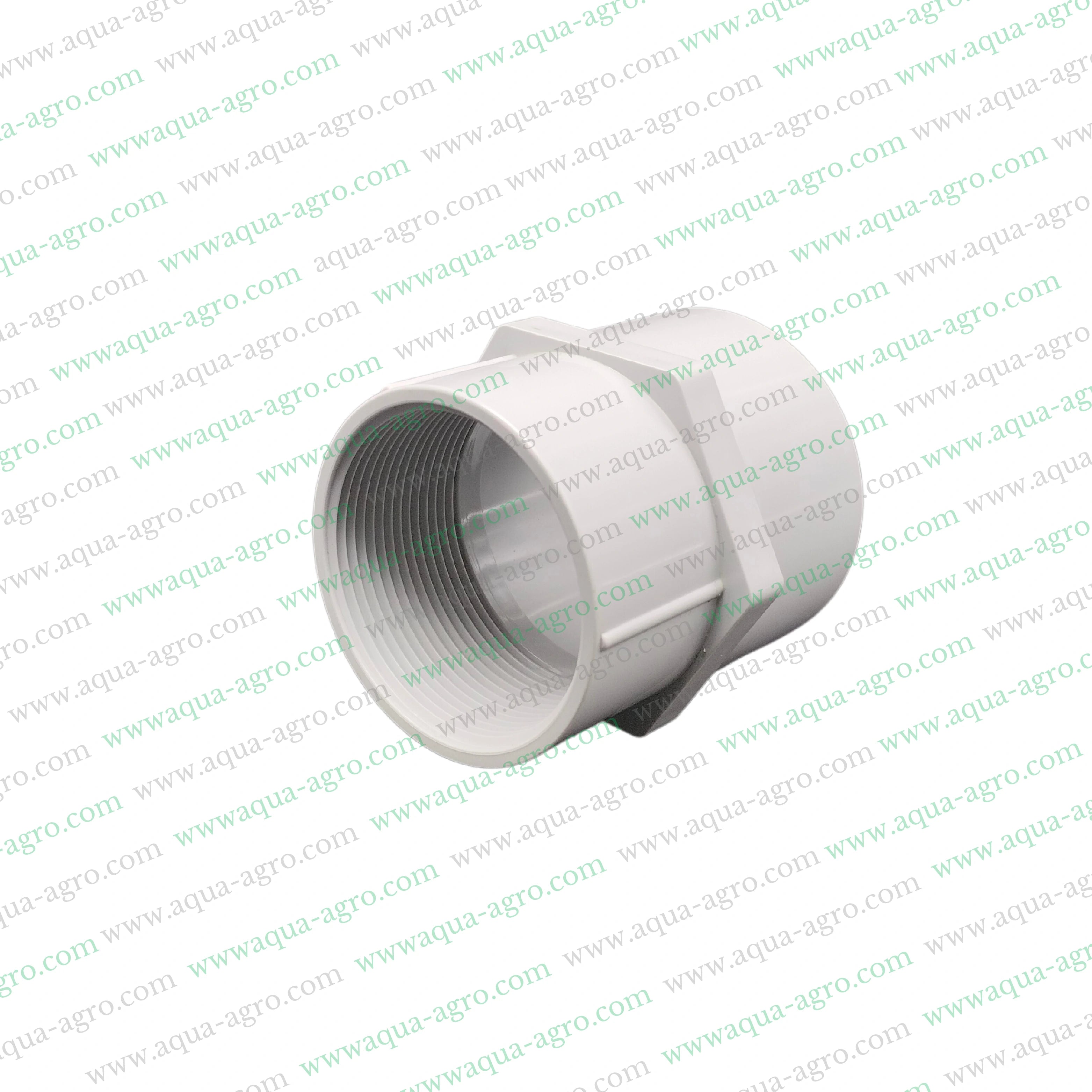 2 Inch PVC Female Threaded Adapter,63mm Female Threaded Adaptor,PVC Fittings for Plumbing,Threaded PVC Adapter for Pipes,Moulded PVC Pipe Accessories