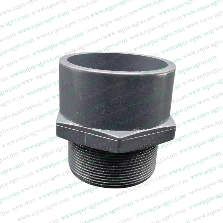 PVC pipe connectors,Industrial PVC pipe fittings,Male threaded adaptor 10 kg/f cm2,High-pressure PVC pipe fittings,PVC fittings for water pipes