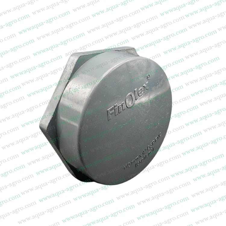 Finolex Pipe Fittings for Plumbing,Threaded PVC Pipe Accessories,Moulded 110mm End Cap,Heavy Duty PVC End Cap,Finolex 4 Inch End Cap