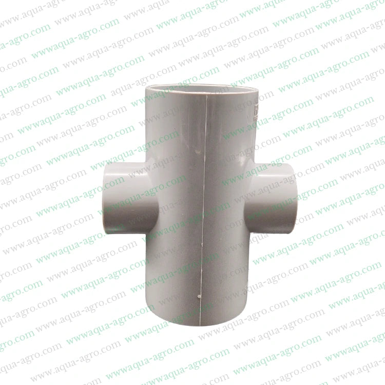 PVC Pipe Fittings,Reducer Cross Tee,4-Way Fittings,2.5 Inch to 1.25 Inch Reducer,63mm x 40mm Fittings