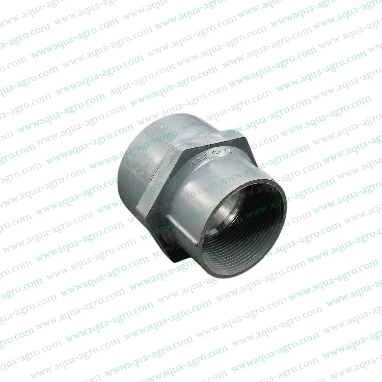 2 Inch PVC Female Threaded Adapter,63mm Female Threaded Adaptor,PVC Fittings for Plumbing,Threaded PVC Adapter for Pipes,Moulded PVC Pipe Accessories