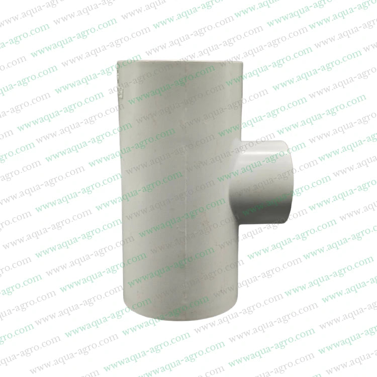 Reducing tee pipe fittings,3-inch to 2-inch reducing tee,PVC reducing tee 3 inch x 2 inch,Finolex 3-inch PVC tee,Moulded PVC fittings