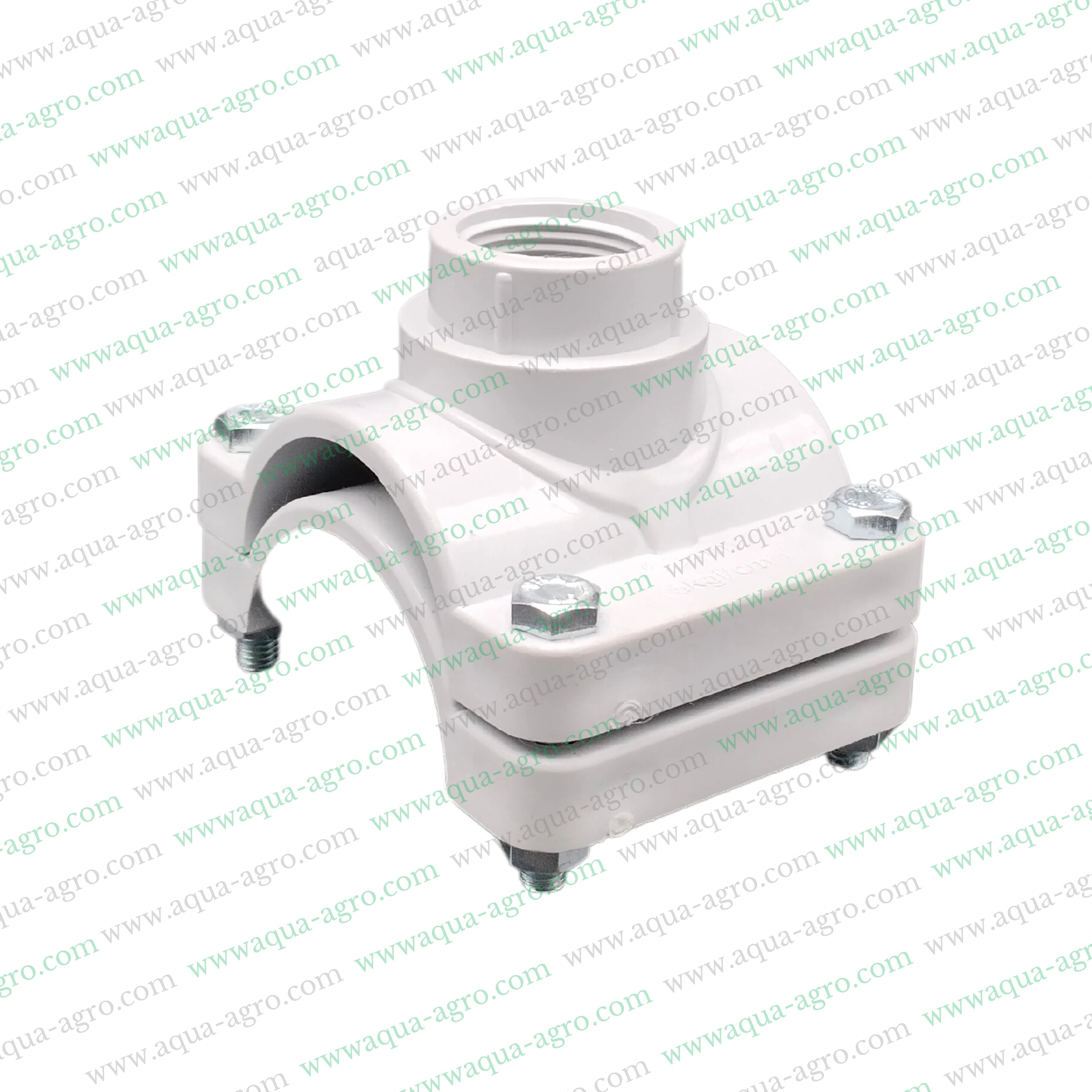 2-inch PVC saddle,63mm PVC saddle,1-inch PVC saddle,Moulded PVC fittings,Heavy-duty PVC pipe accessories