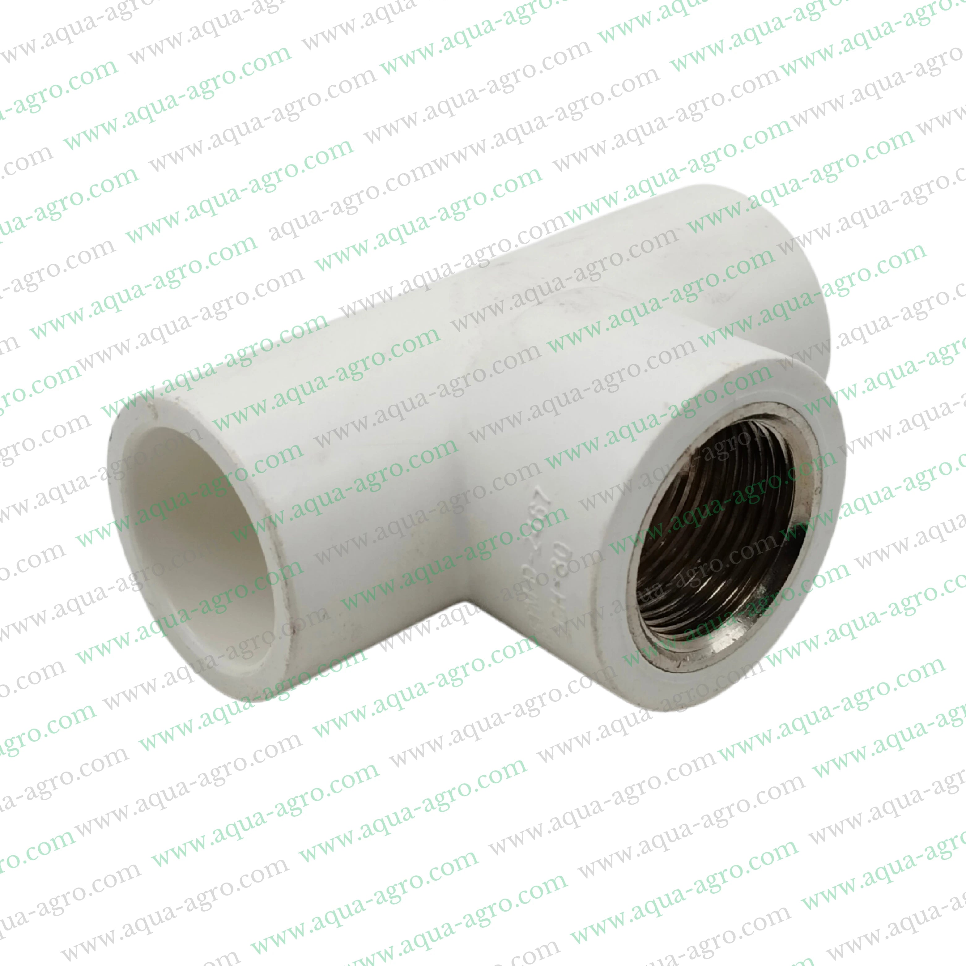 FINOLEX - Upvc - Pipe & Accessories - Fittings - 0.75 inch (20mm) - Brass - Threaded - Equal - Tee - SCH-80