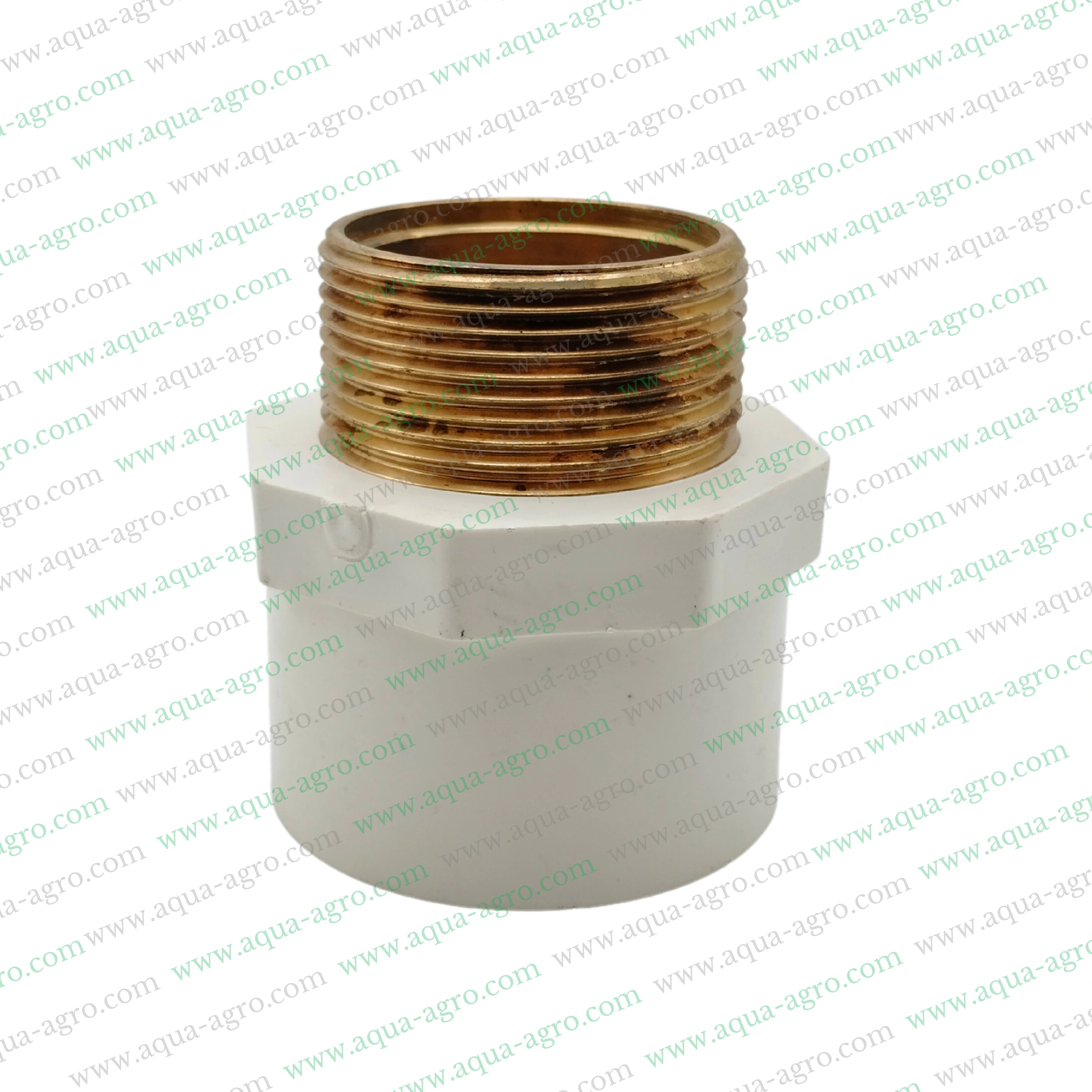 FINOLEX - Upvc - Pipe & Accessories - Fittings - 1.5 inch (40mm) - Brass - Threaded - MTA - Male Threaded Adaptor - MAPT - SCH-80
