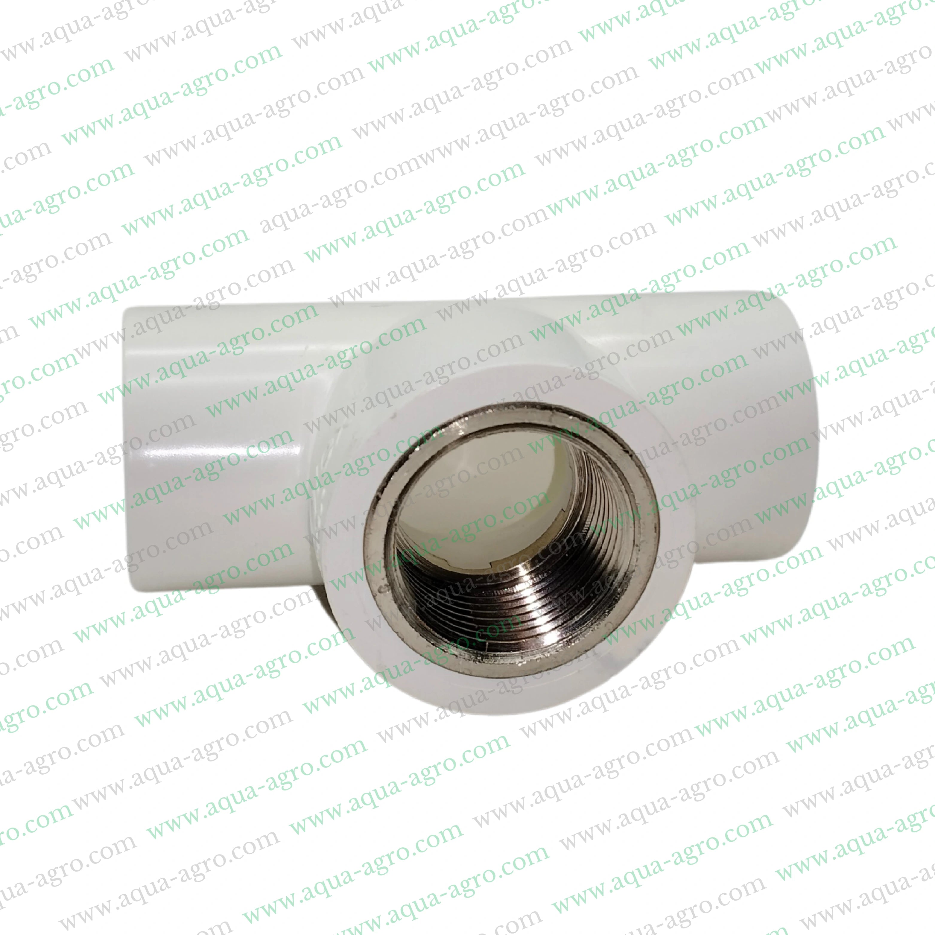 Finolex UPVC reducing tee 1 inch x 0.5 inch,Brass threaded UPVC tee fitting SCH 80,1 inch to 0.5 inch UPVC reducing tee,SCH 80 UPVC brass threaded tee 25mm x 15mm