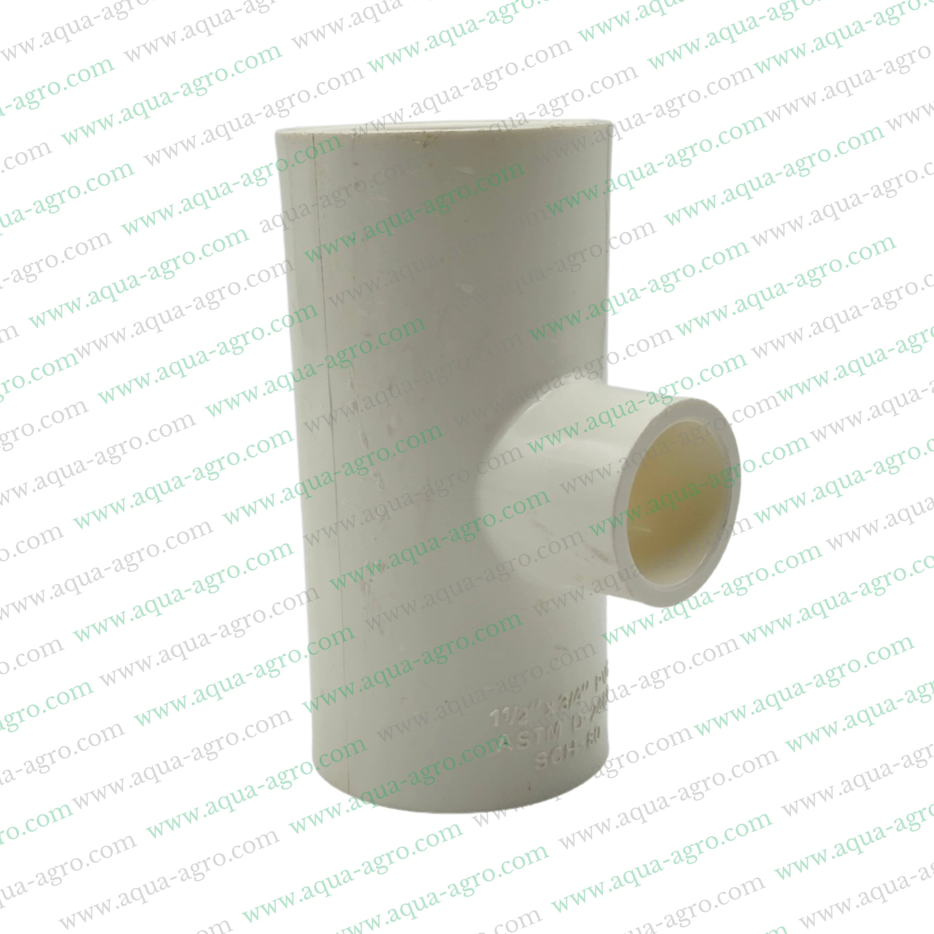 Finolex uPVC reducing tee 1.5 inch to 0.75 inch SCH 80,uPVC plain reducing tee 40mm to 20mm SCH 80,Schedule 80 uPVC tee fitting 1.5 inch x 0.75 inch,Finolex SCH 80 uPVC reducing tee dimensions