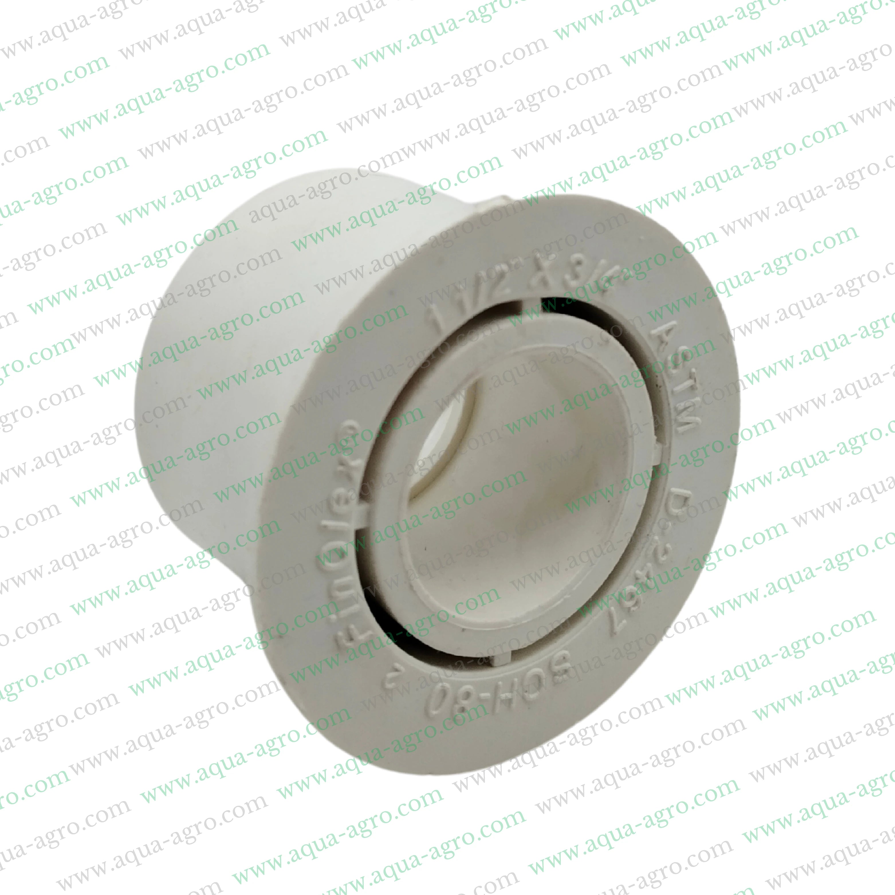Finolex UPVC reducer bush,UPVC pipe fittings reducer bush,1.5 inch to 0.75 inch UPVC bush,Finolex UPVC pipe fittings,UPVC SCH 80 reducer bush