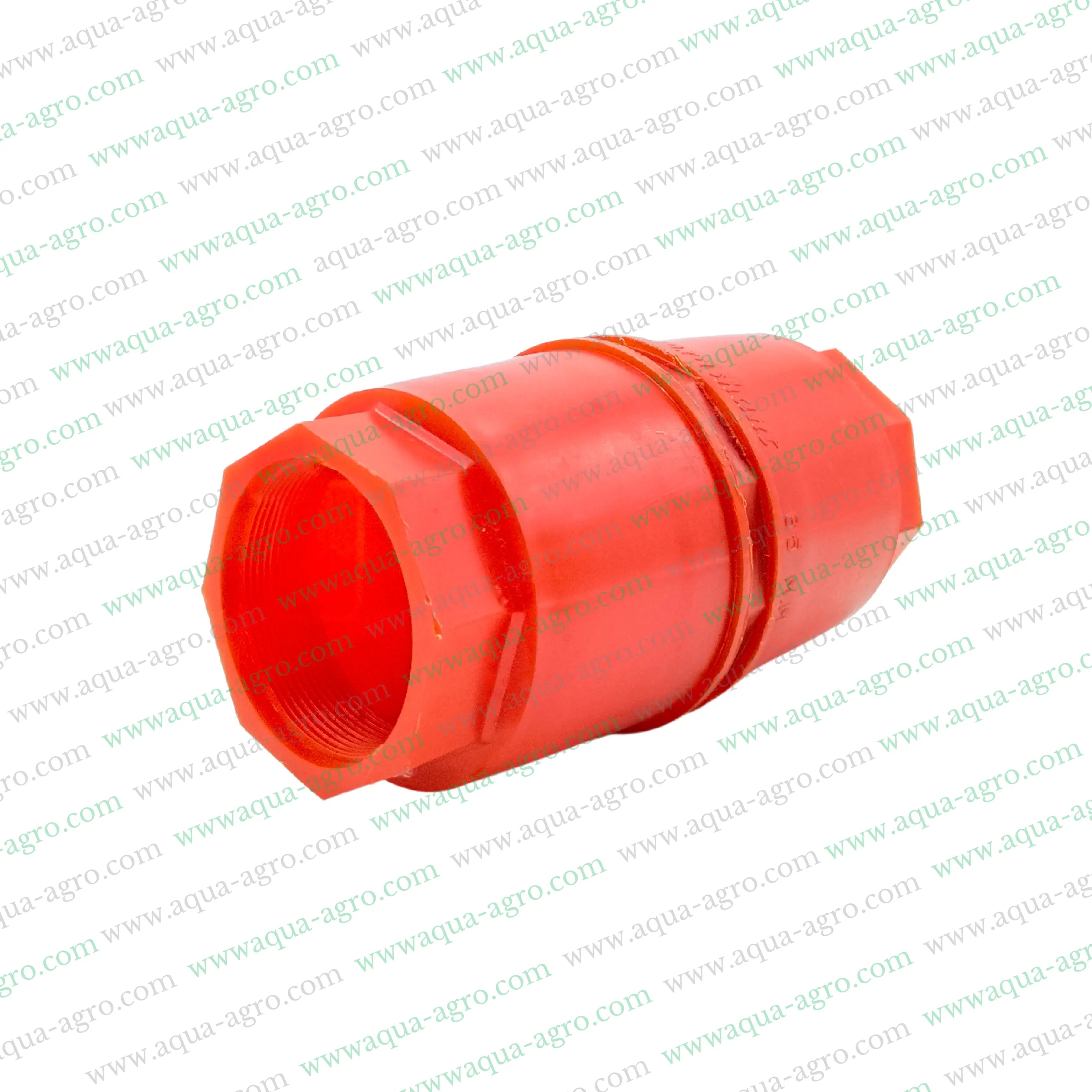 Non-return valve,Plastic non-return valve,2.5 inch non-return valve,75mm NRV valve,Spring-loaded valve,Threaded end valve,FXF fitting,Industrial non-return valve