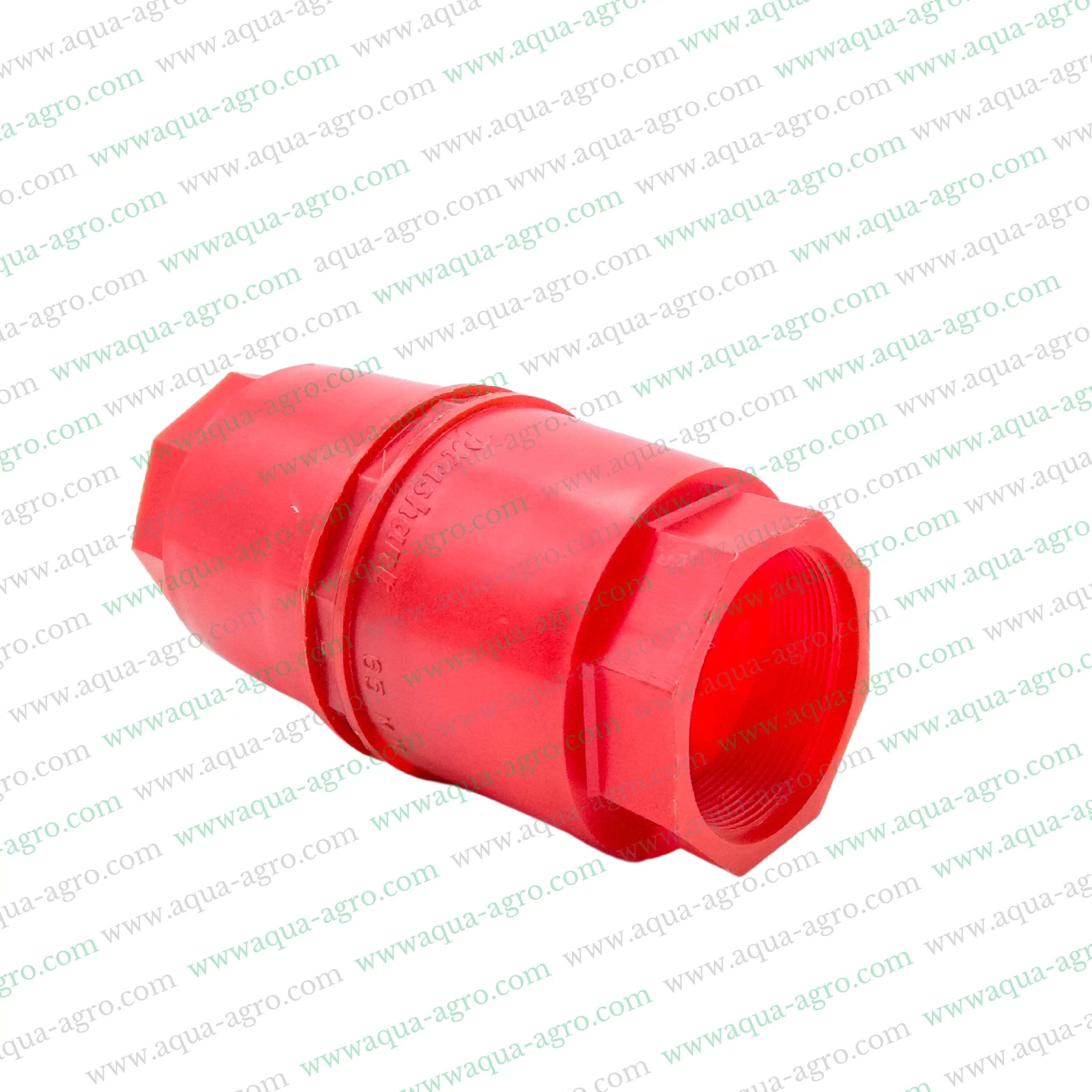 Non-return valve,Plastic non-return valve,2.5 inch non-return valve,75mm NRV valve,Spring-loaded valve,Threaded end valve,FXF fitting,Industrial non-return valve