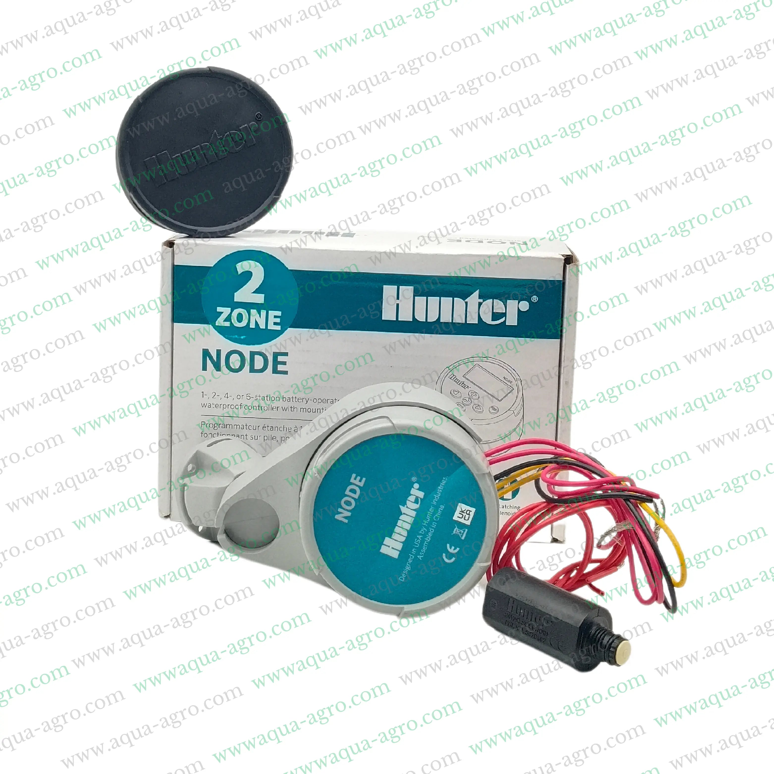 Hunter Irrigation Controller,Battery Operated Irrigation Controller,Node 200 Irrigation Controller,Dual Station Irrigation System,9V DC Latching Coil,Automated Irrigation System