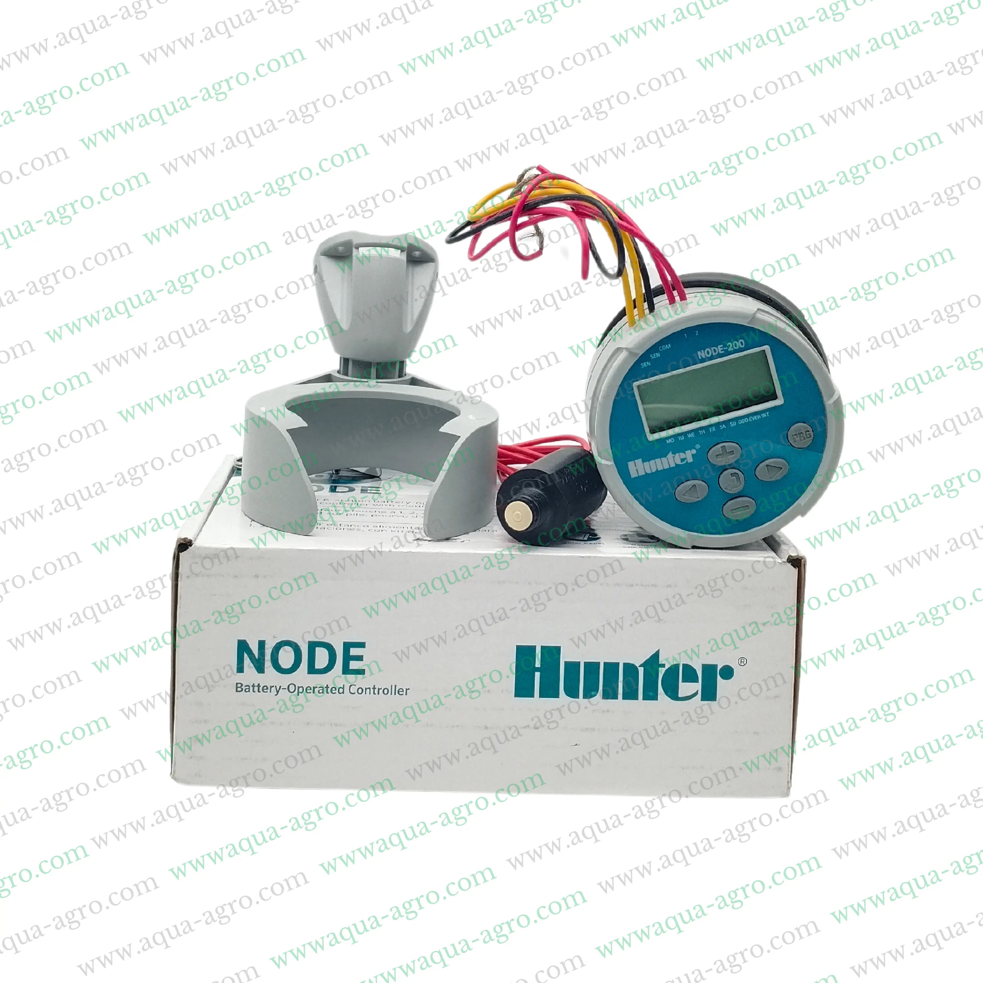 Hunter Irrigation Controller,Battery Operated Irrigation Controller,Node 200 Irrigation Controller,Dual Station Irrigation System,9V DC Latching Coil,Automated Irrigation System