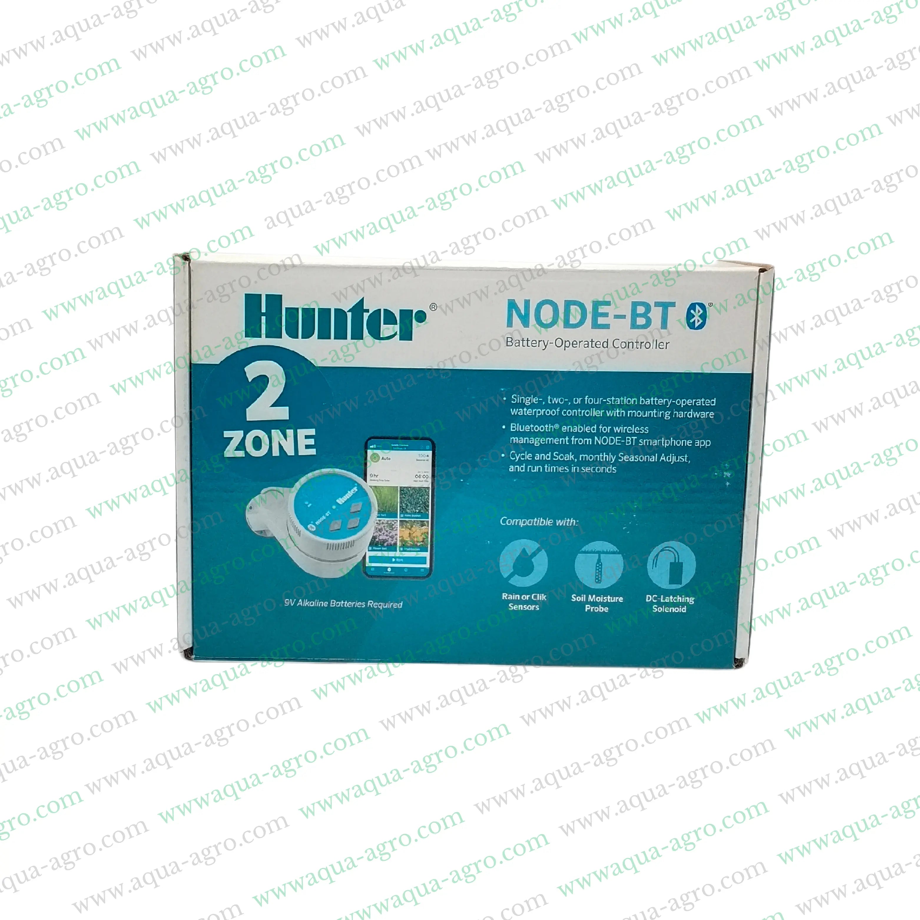 Hunter Irrigation Controller,Battery Operated Irrigation Controller,Node 200 Irrigation Controller,Dual Station Irrigation System,9V DC Latching Coil,Automated Irrigation System