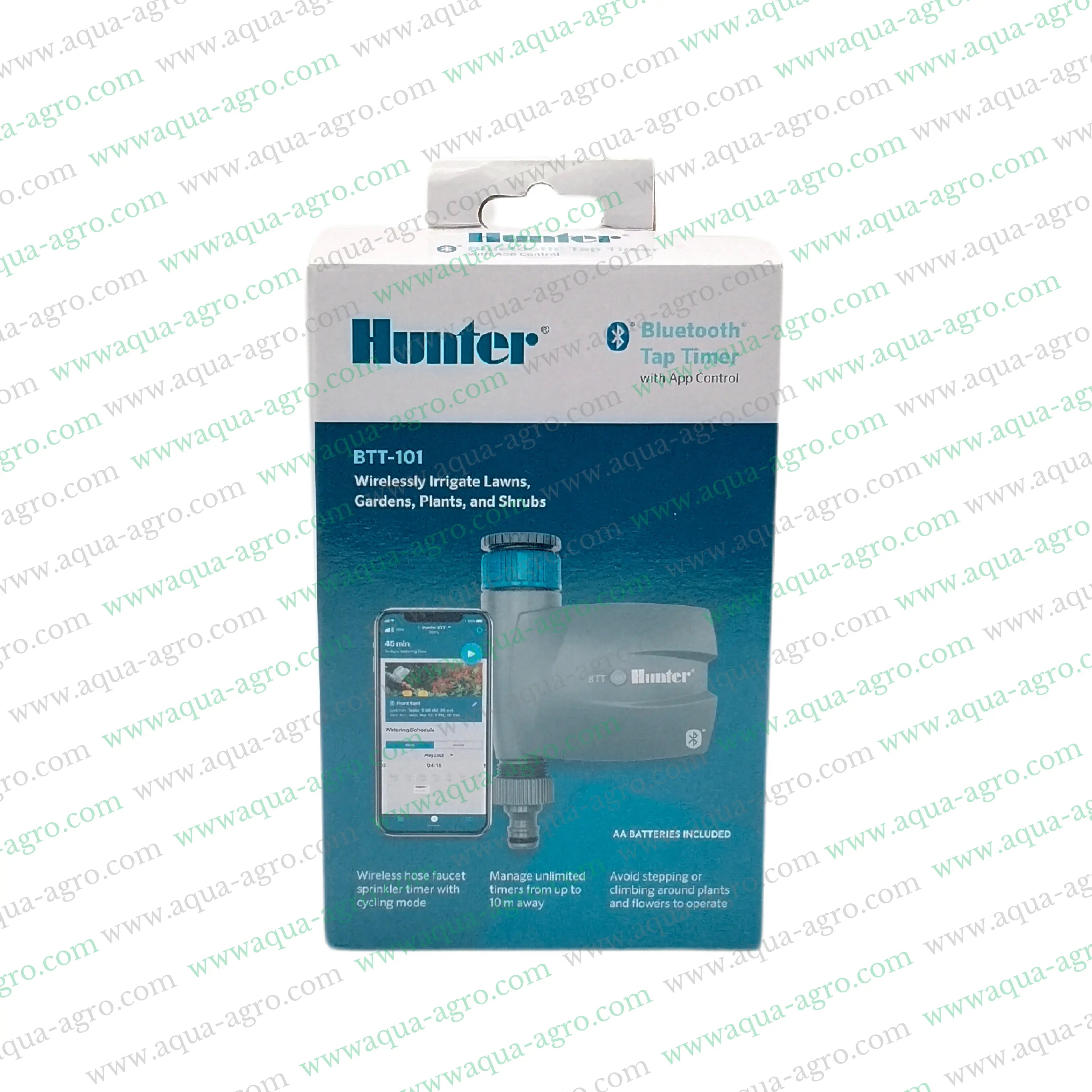 Hunter Tap Timer,Bluetooth Tap Timer,Battery Operated Tap Timer,Cyclic Irrigation Programmer,Garden Irrigation System,Hunter BTT-101 Timer,Irrigation Automation Device