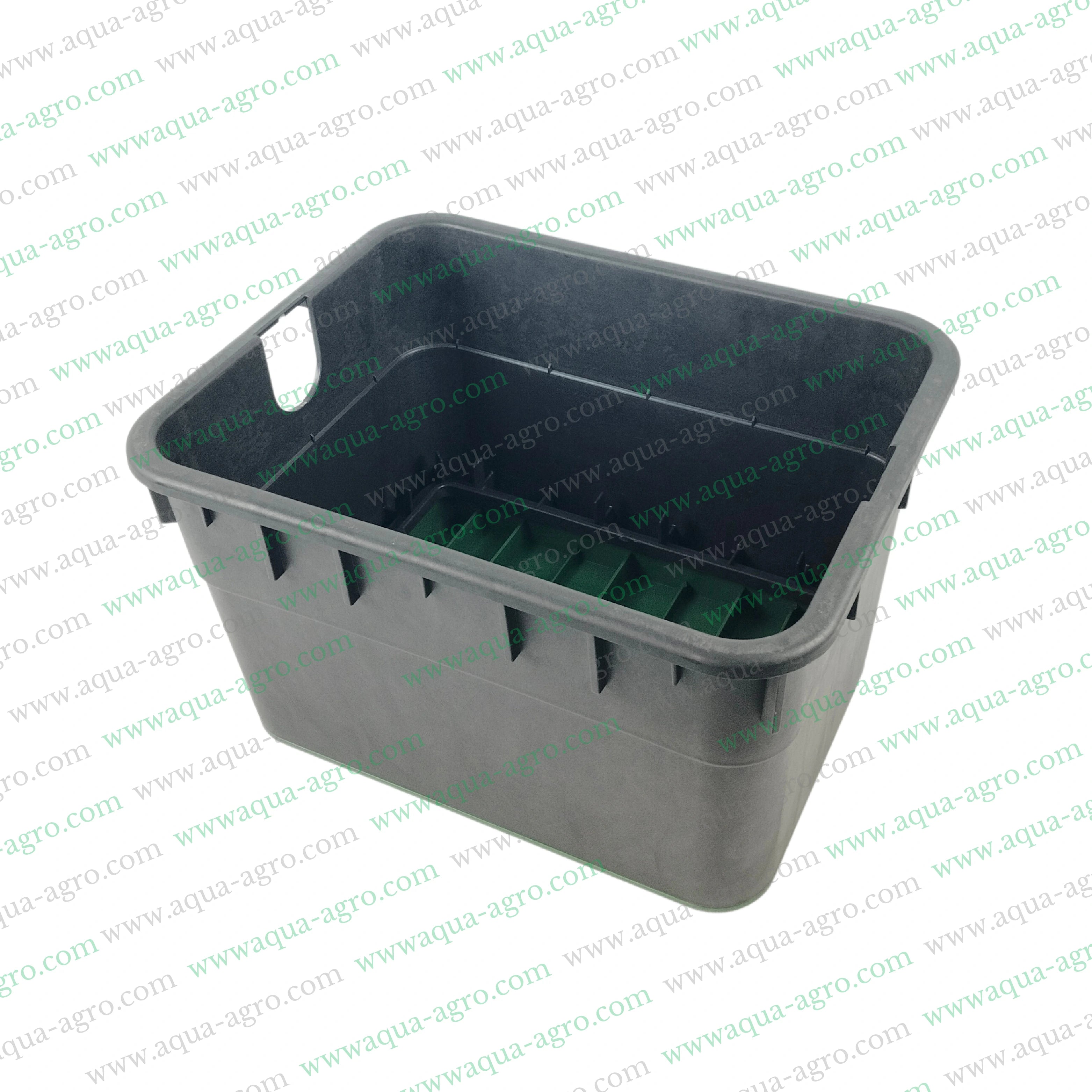HUNTER - Valve Box - Plastic - 12 Inch - Rectangular - Corrugated box with green lid