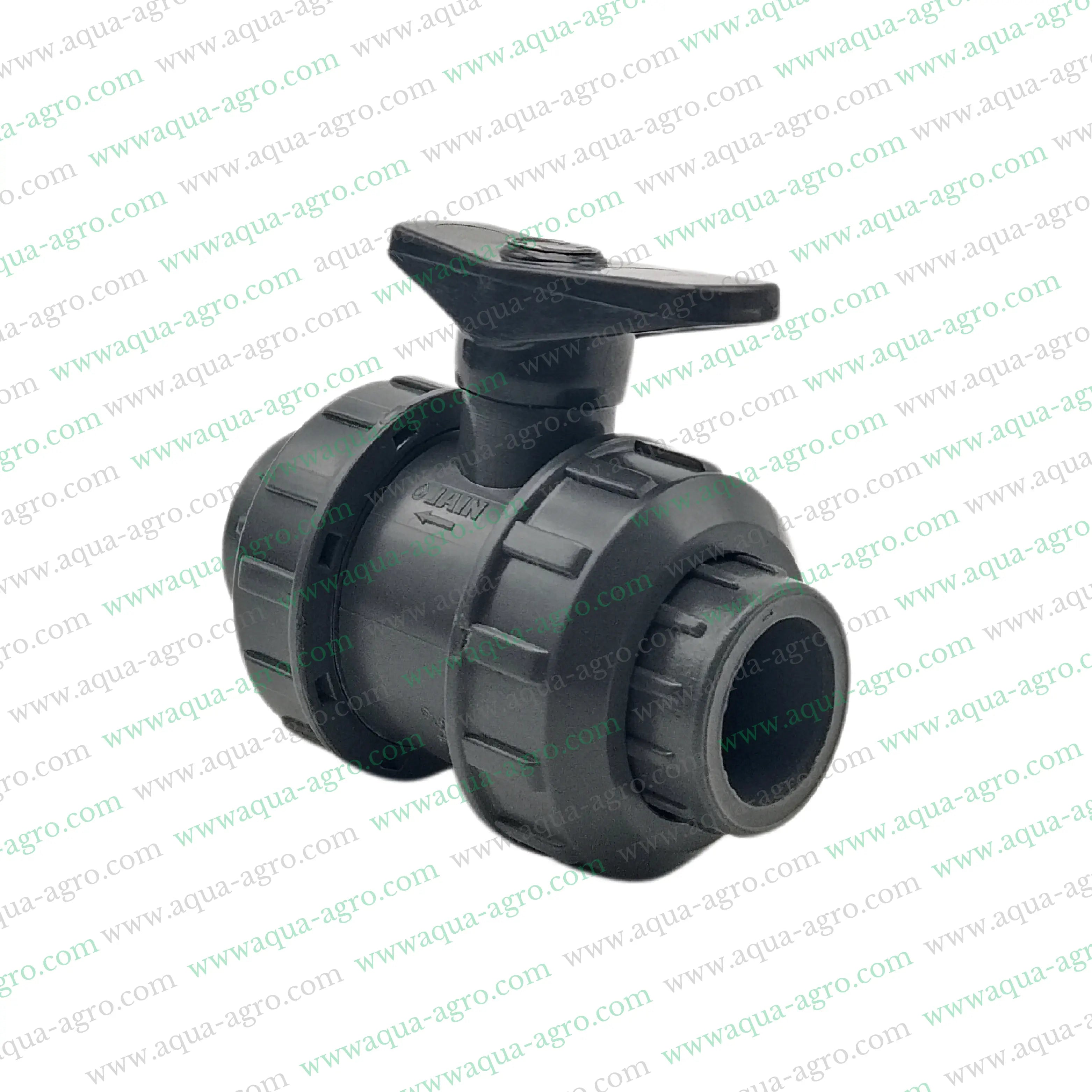 JAIN - Ball Valve - Plastic - Pvc - Double Union - 0.5 inch (20mm) - Plain End - Socket