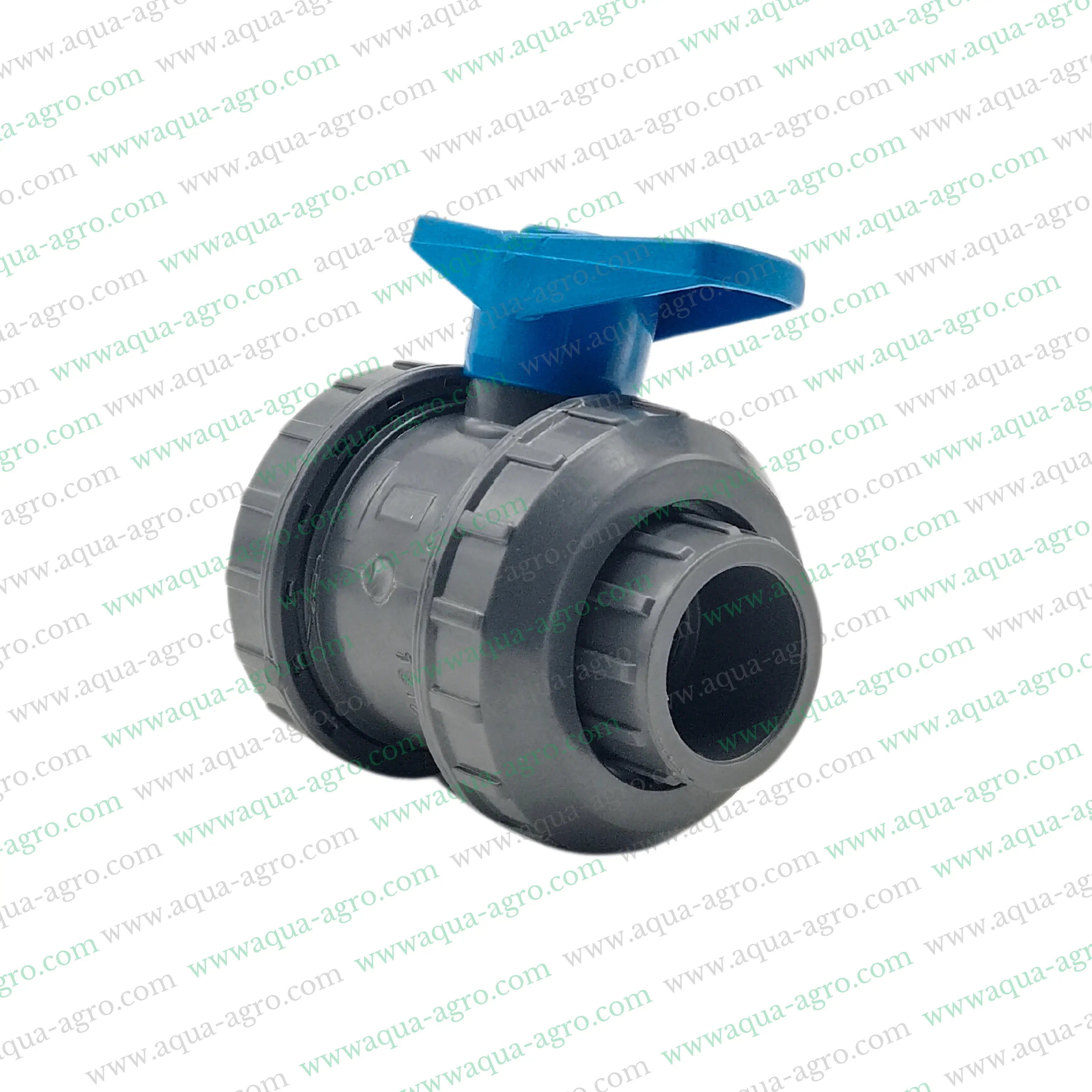 JAIN - Ball Valve - Plastic - Pvc - Double Union - 0.75 inch (25mm) - Plain End - Socket