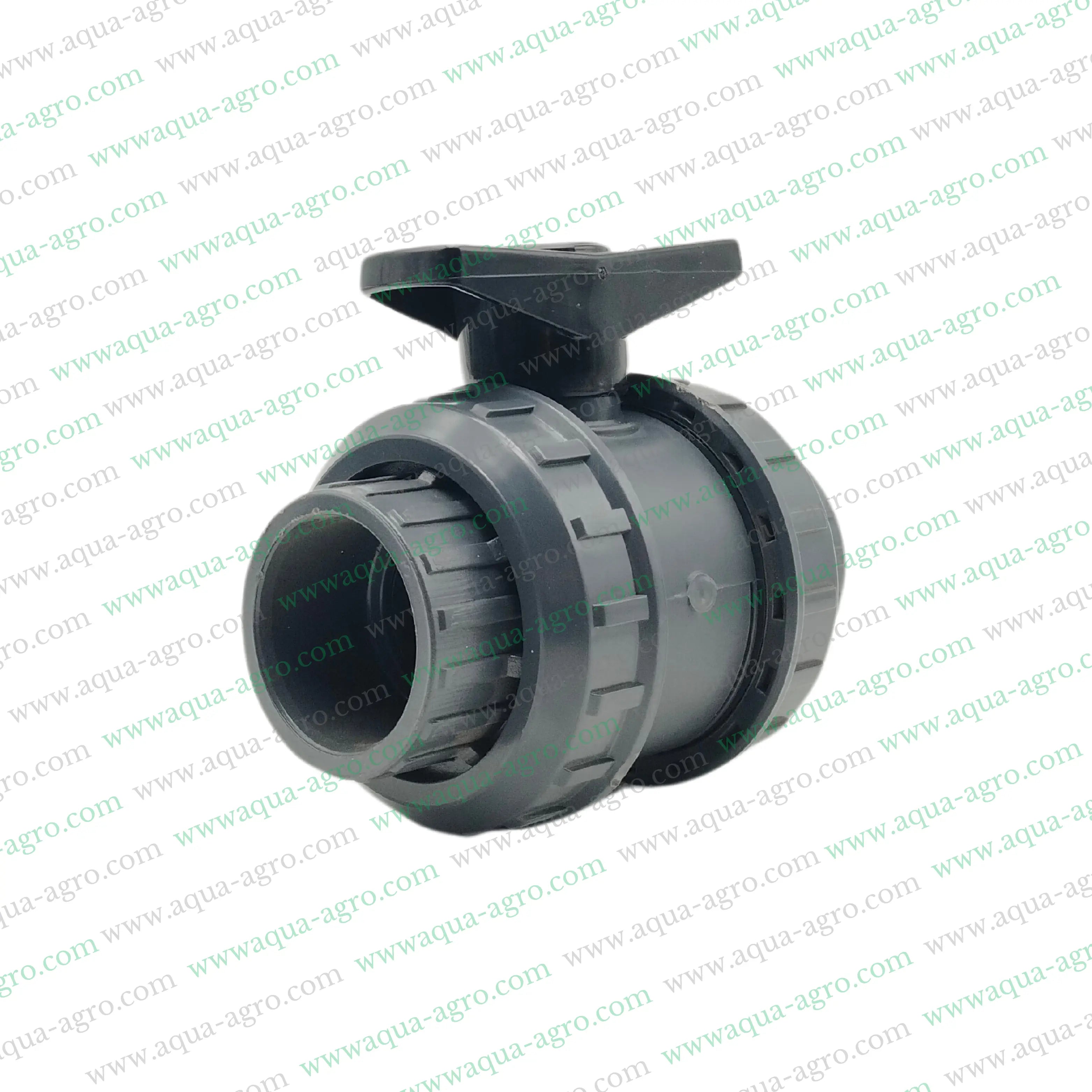 JAIN - Ball Valve - Plastic - Pvc - Double Union - 1.25 inch (40mm) - Plain End - Socket