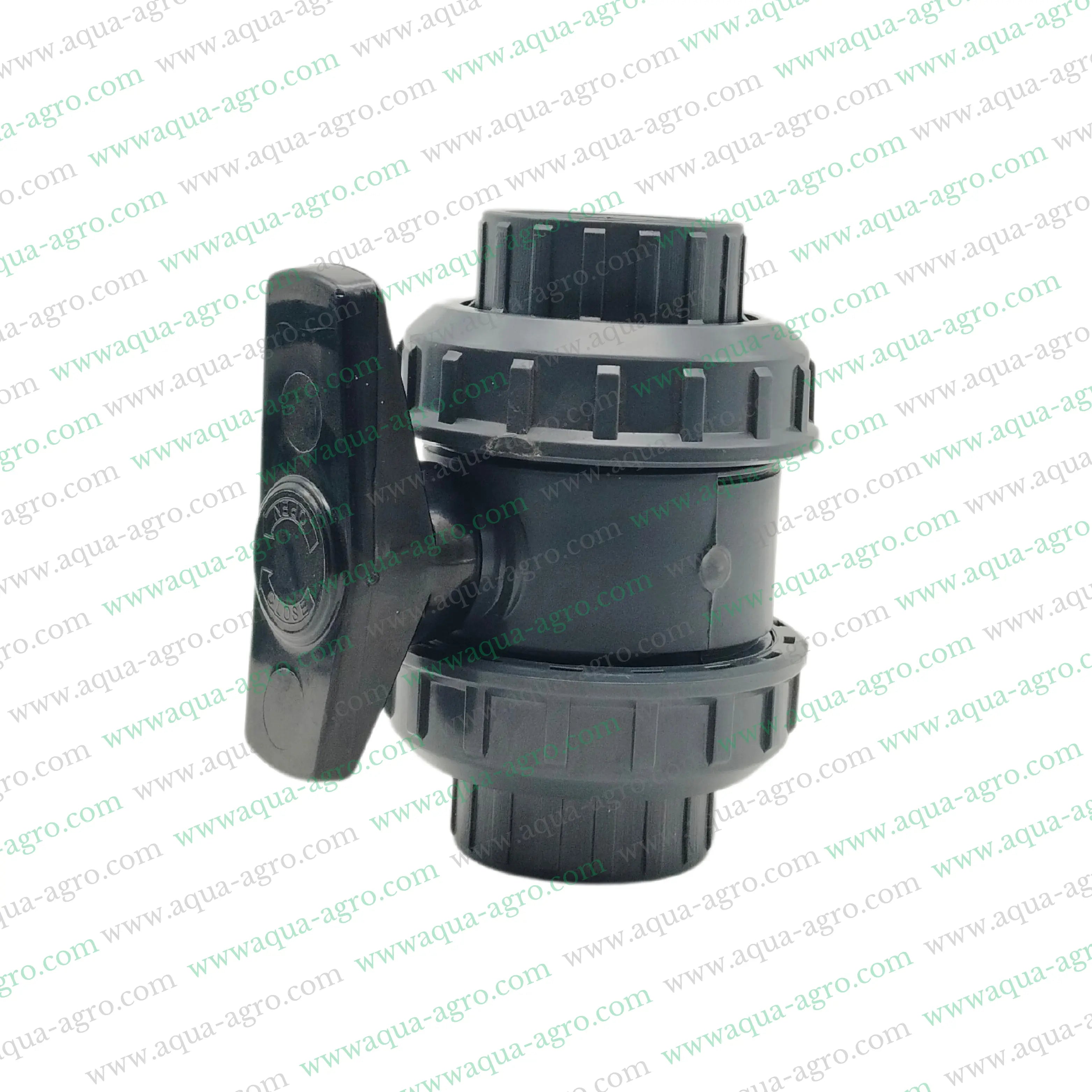 JAIN - Ball Valve - Plastic - Pvc - Double Union - 1.25 inch (40mm) - Plain End - Socket