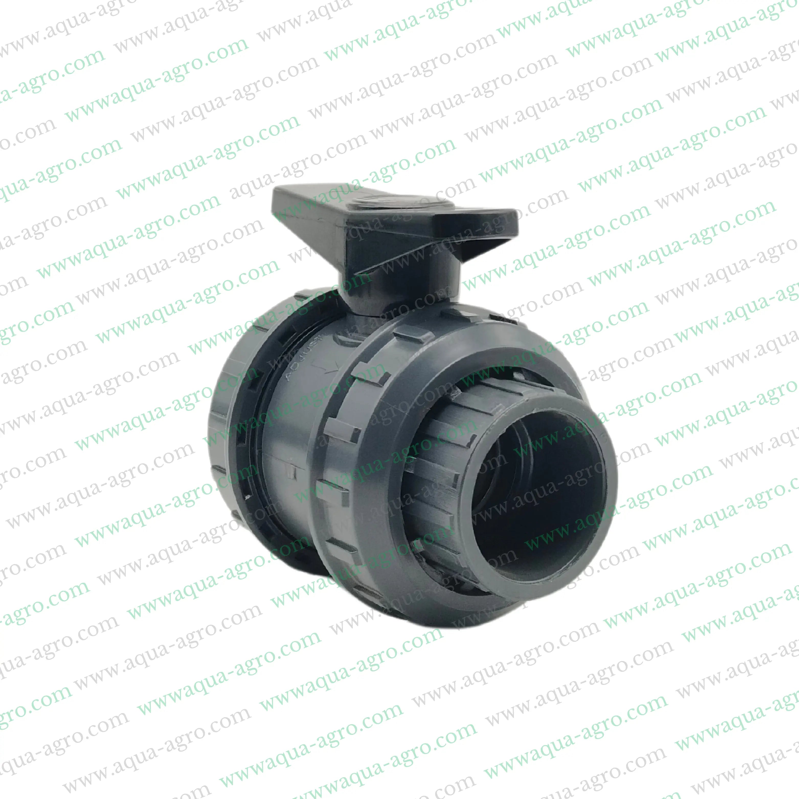 JAIN - Ball Valve - Plastic - Pvc - Double Union - 1.25 inch (40mm) - Plain End - Socket