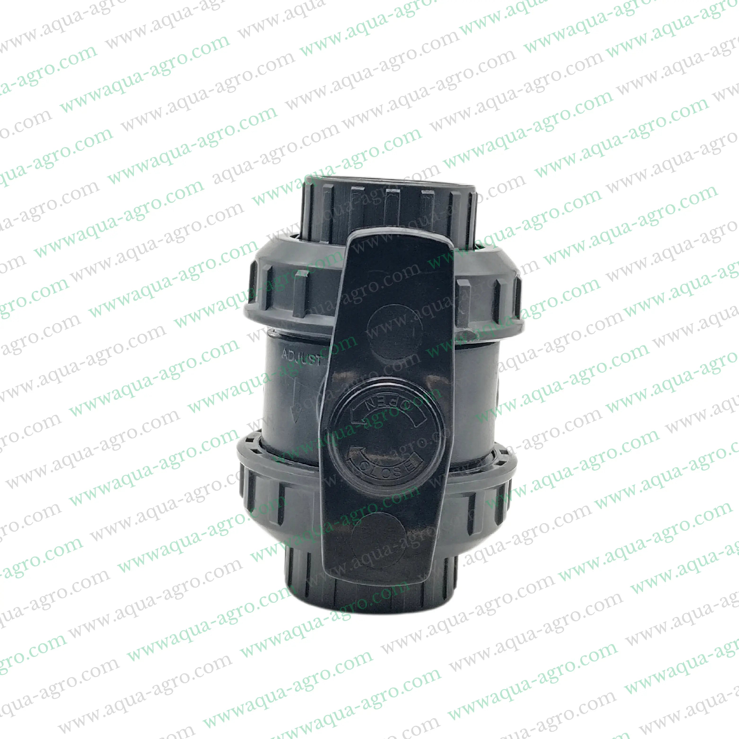 JAIN - Ball Valve - Plastic - Pvc - Double Union - 1.25 inch (40mm) - Plain End - Socket