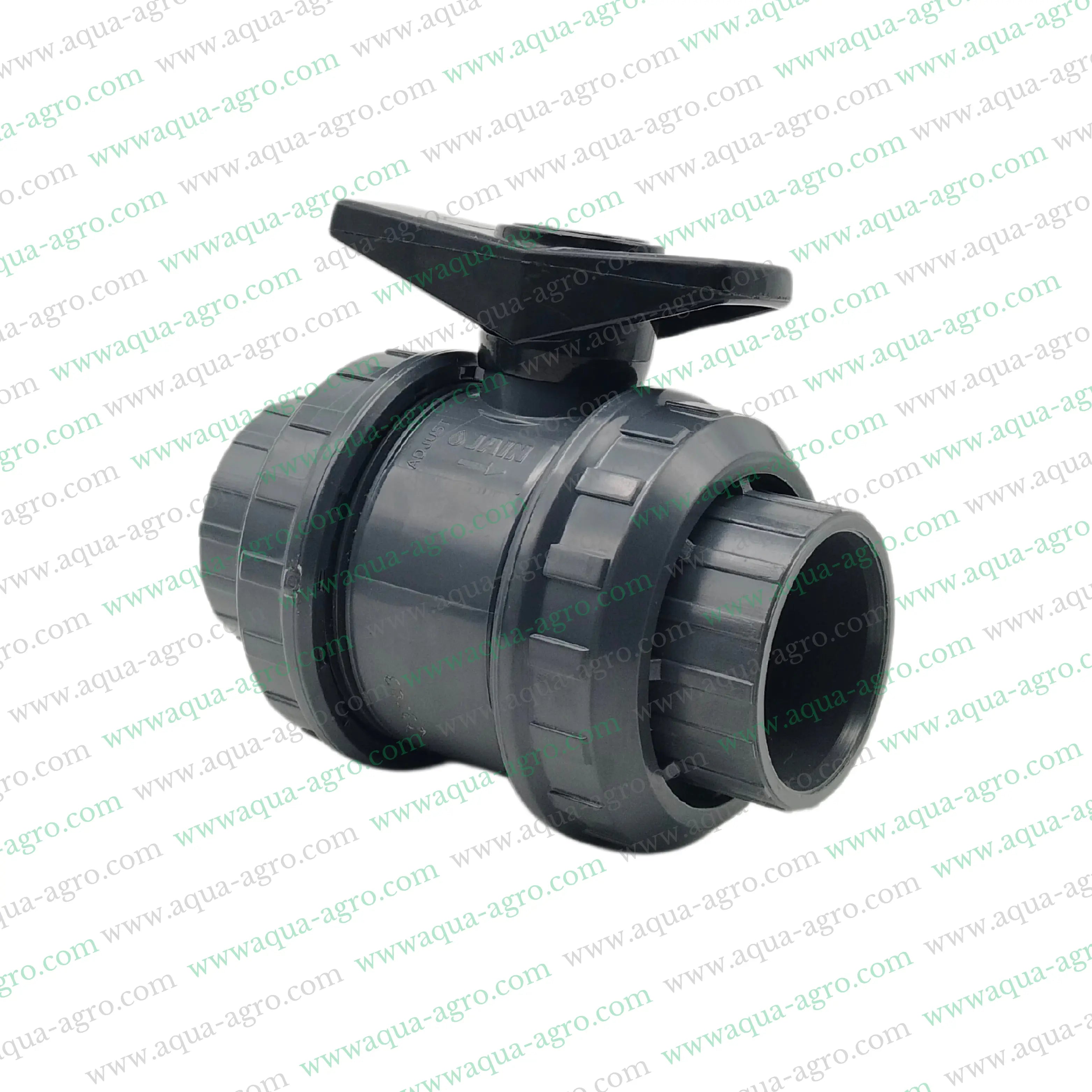 JAIN - Ball Valve - Plastic - Pvc - Double Union - 1.5 inch (50mm) - Plain End - Socket