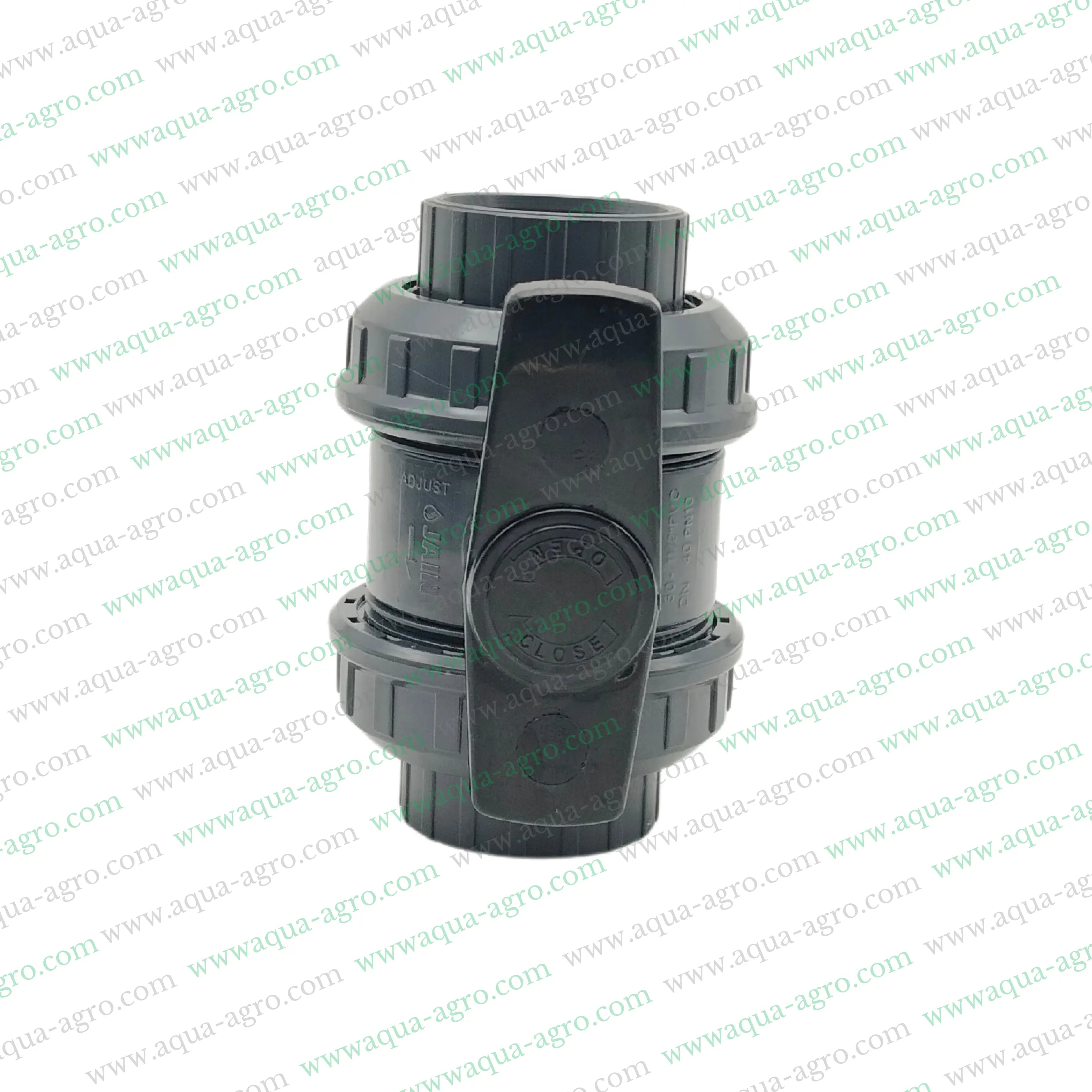 JAIN - Ball Valve - Plastic - Pvc - Double Union - 1.5 inch (50mm) - Plain End - Socket