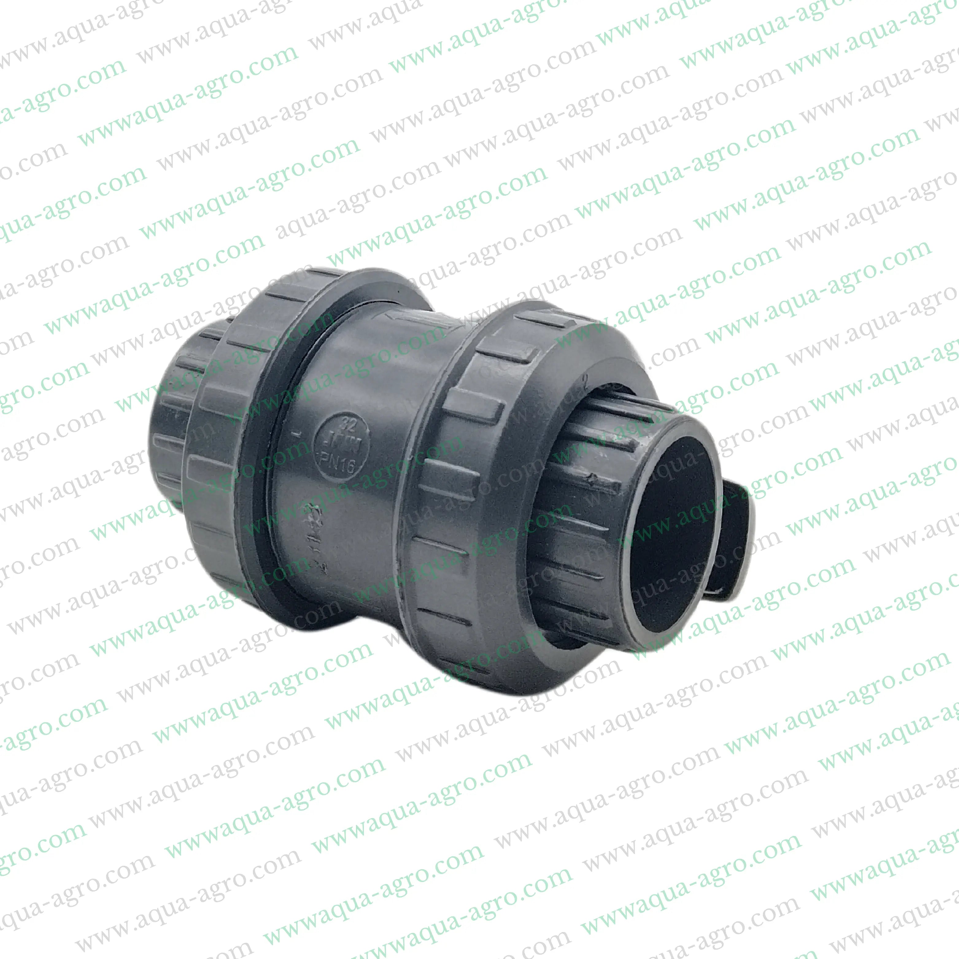 JAIN - Ball Valve - Plastic - Pvc - Double Union - 1 inch (32mm) - Plain End - Socket