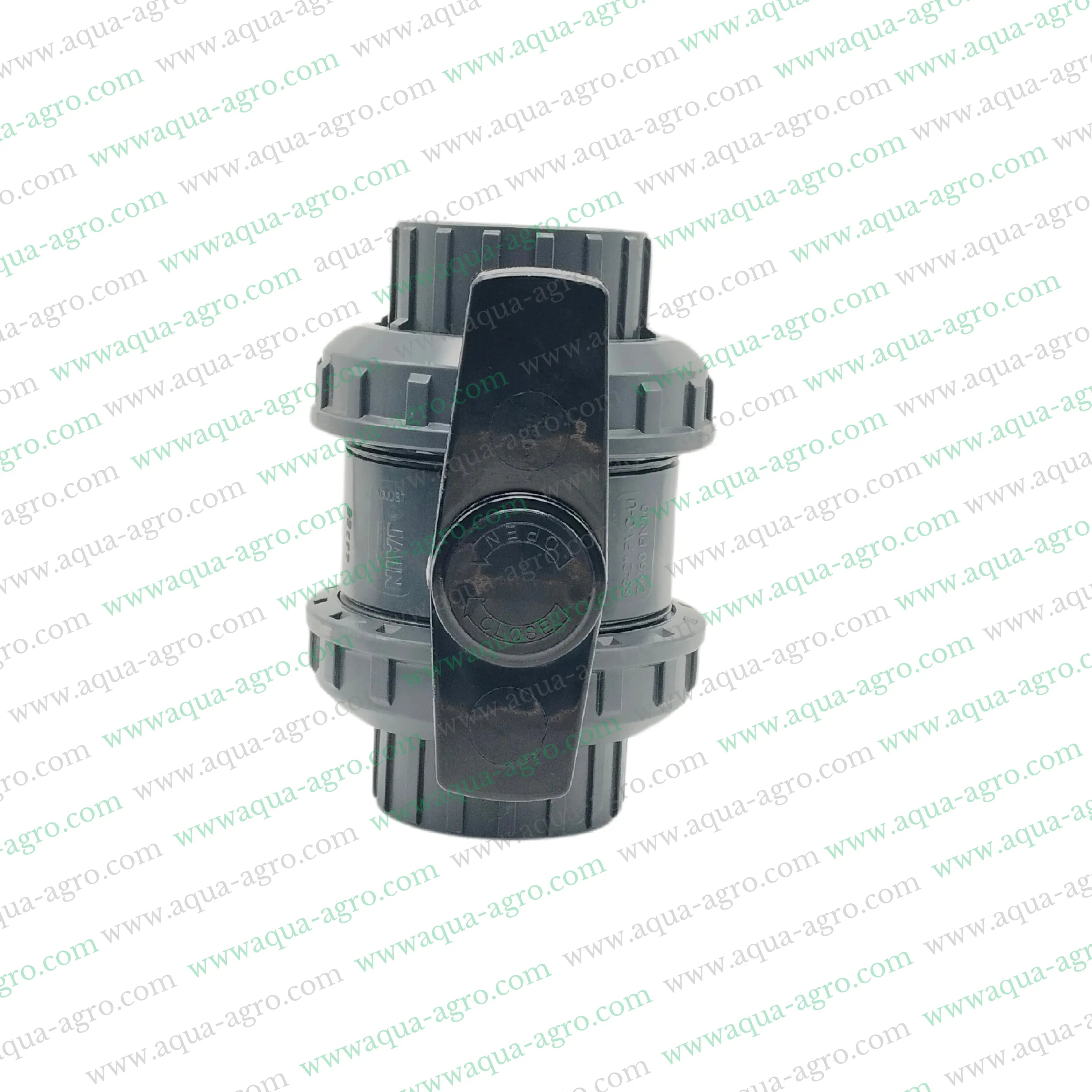 JAIN - Ball Valve - Plastic - Pvc - Double Union - 2 inch (63mm) - Plain End - Socket