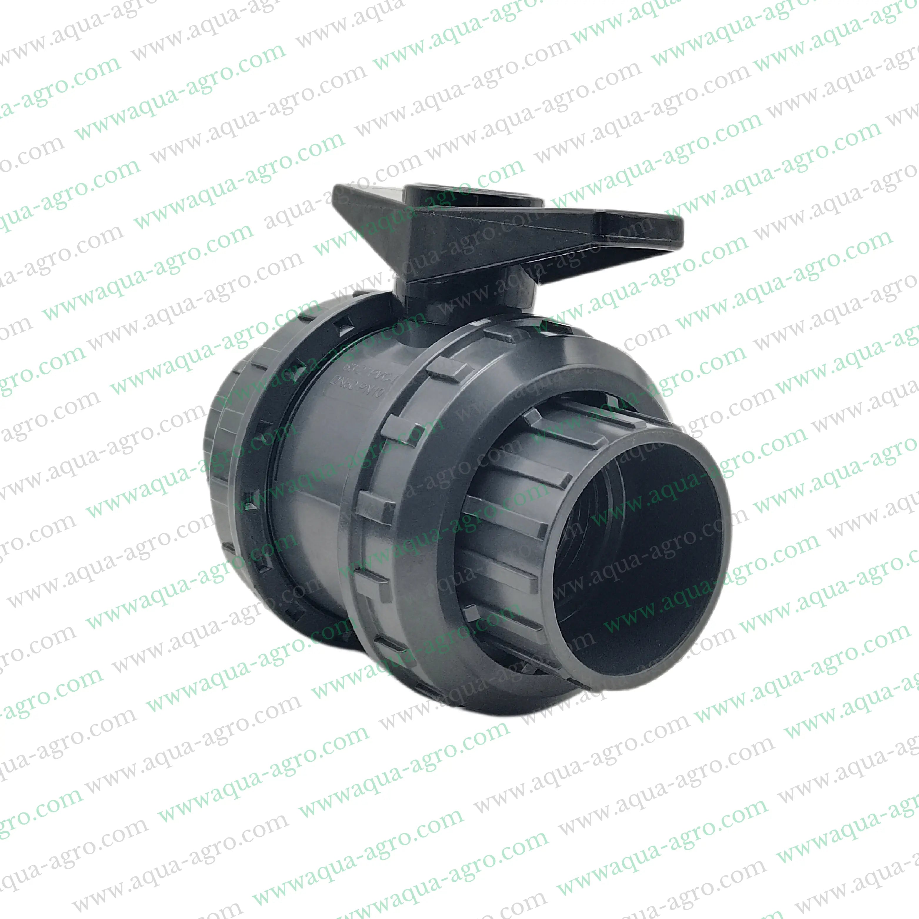 JAIN - Ball Valve - Plastic - Pvc - Double Union - 2 inch (63mm) - Plain End - Socket