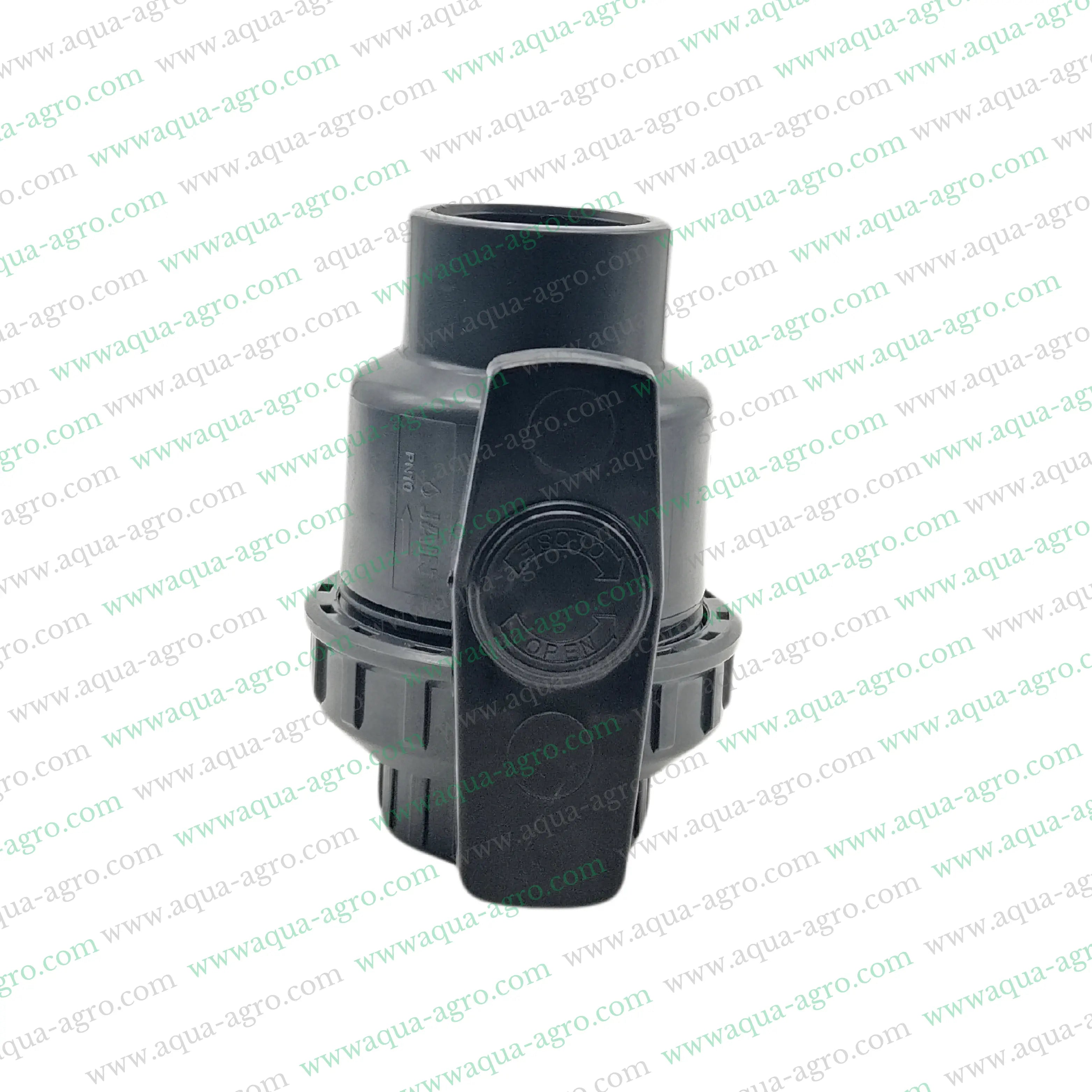 JAIN - Ball Valve - Plastic - Pvc - Single Union - 1.25 inch (40mm) - Plain End - Socket