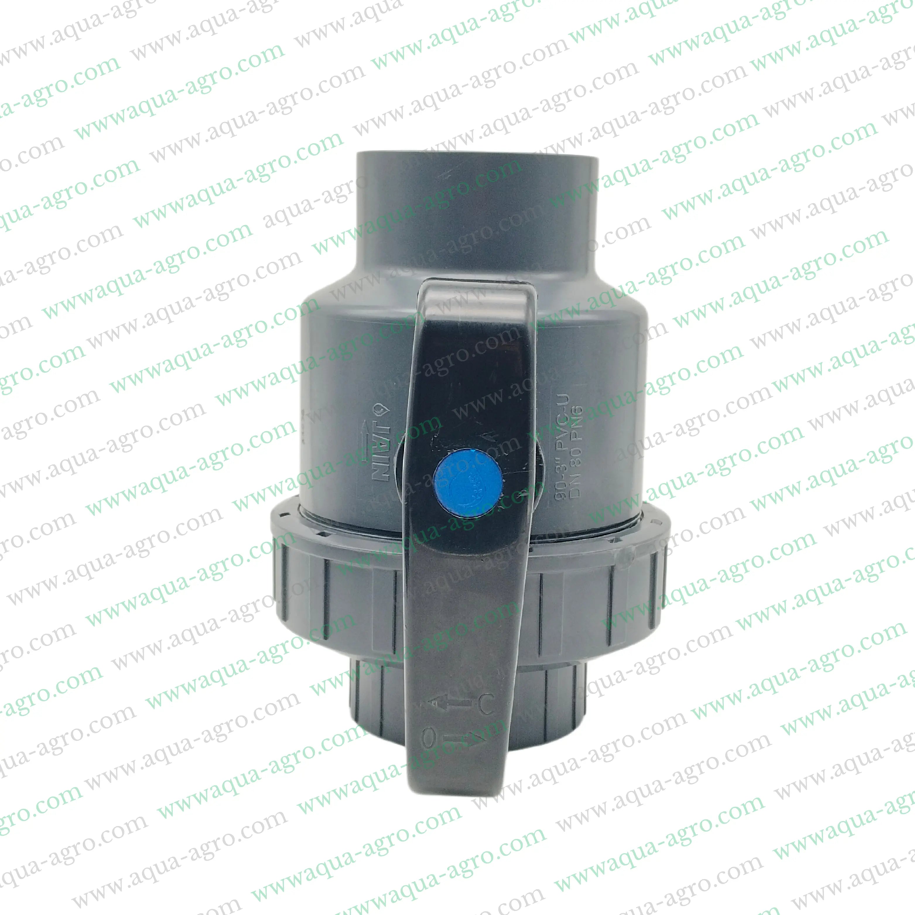 JAIN - Ball Valve - Plastic - Pvc - Single Union - 3 inch (90mm) - Plain End - Socket