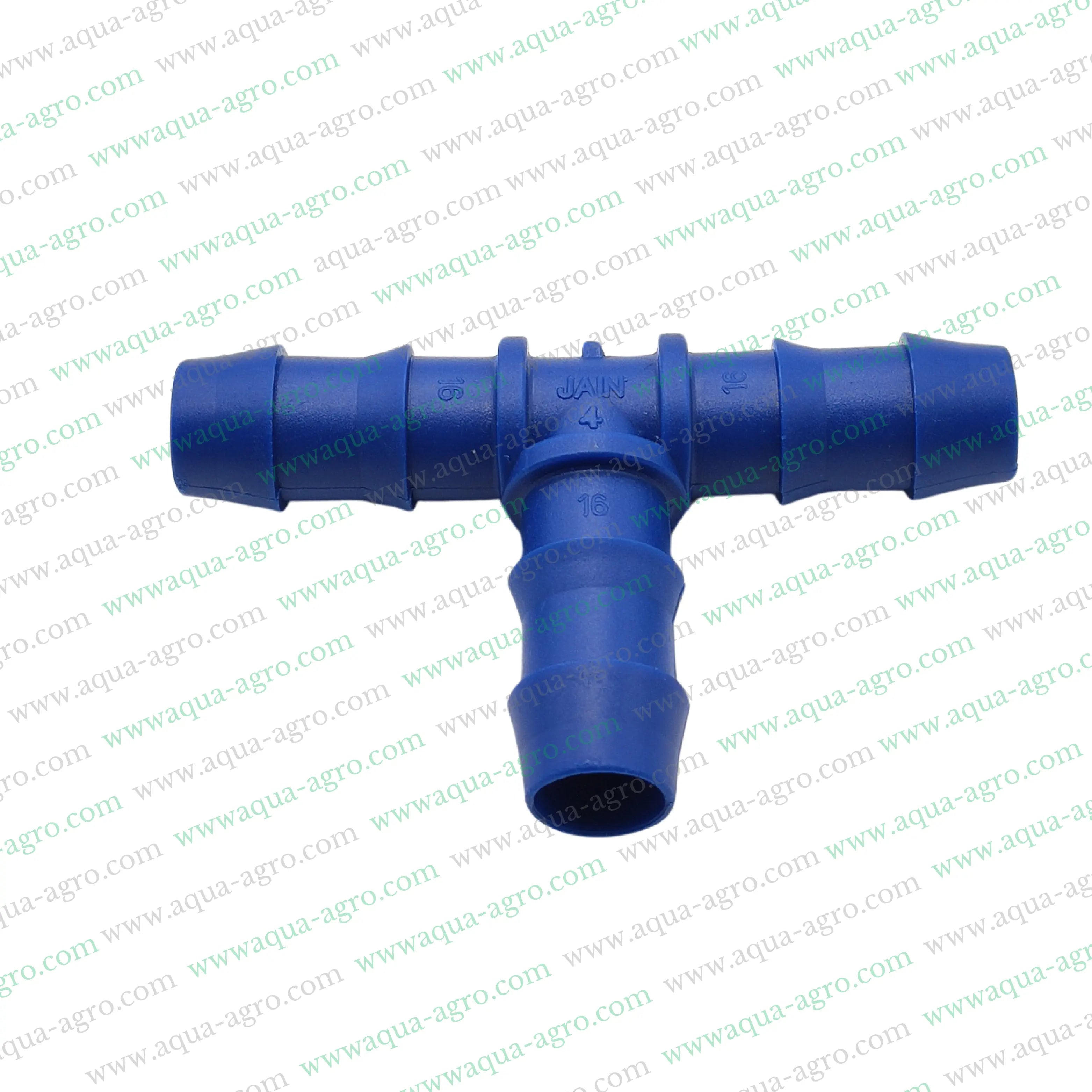 JAIN | Drip Fittings And Accessories - Barbed Fittings - Premium - Blue colour - Tee - 16mm