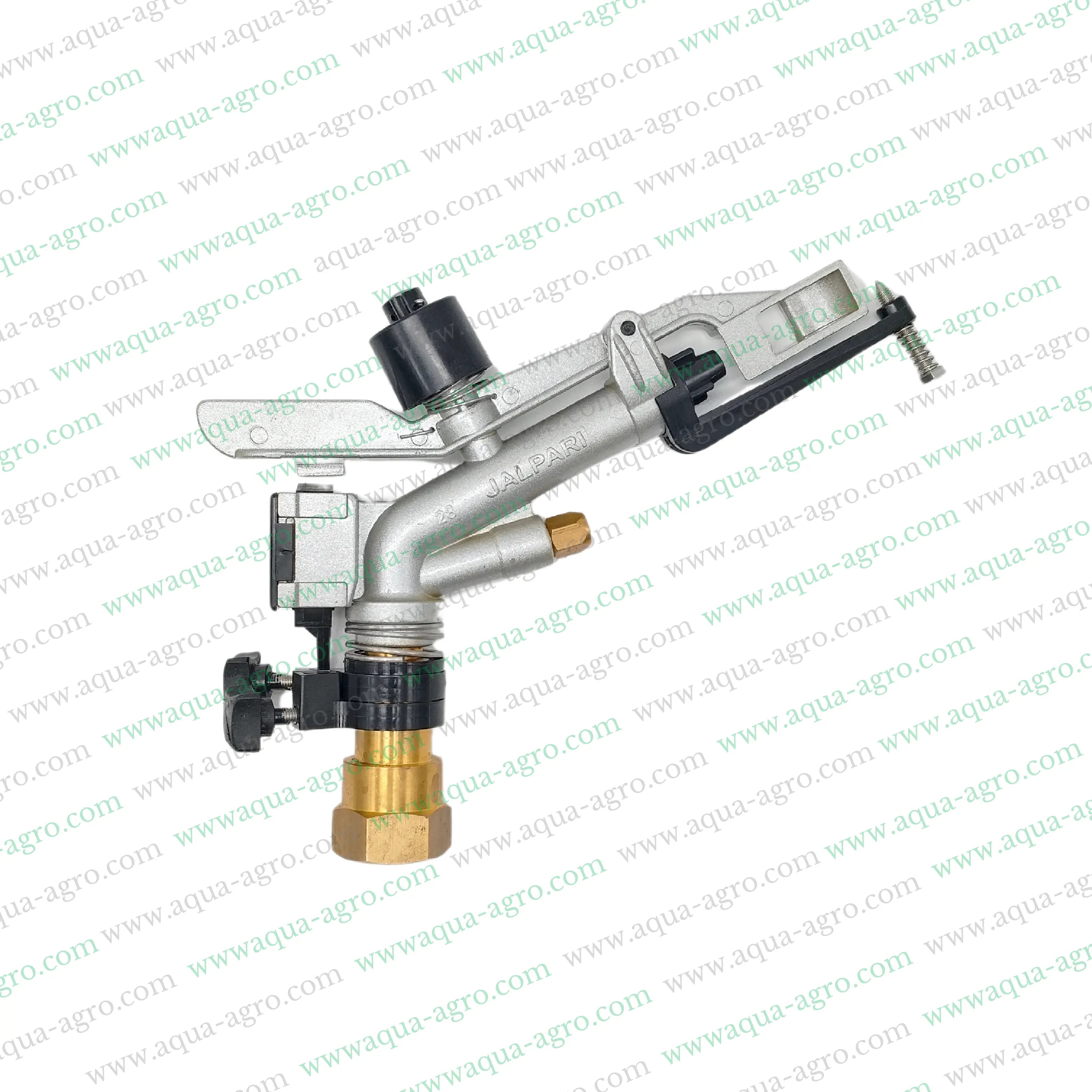 Jalpari RG-25 rain gun sprinkler with adjustable nozzles for precision irrigation and long range water coverage.