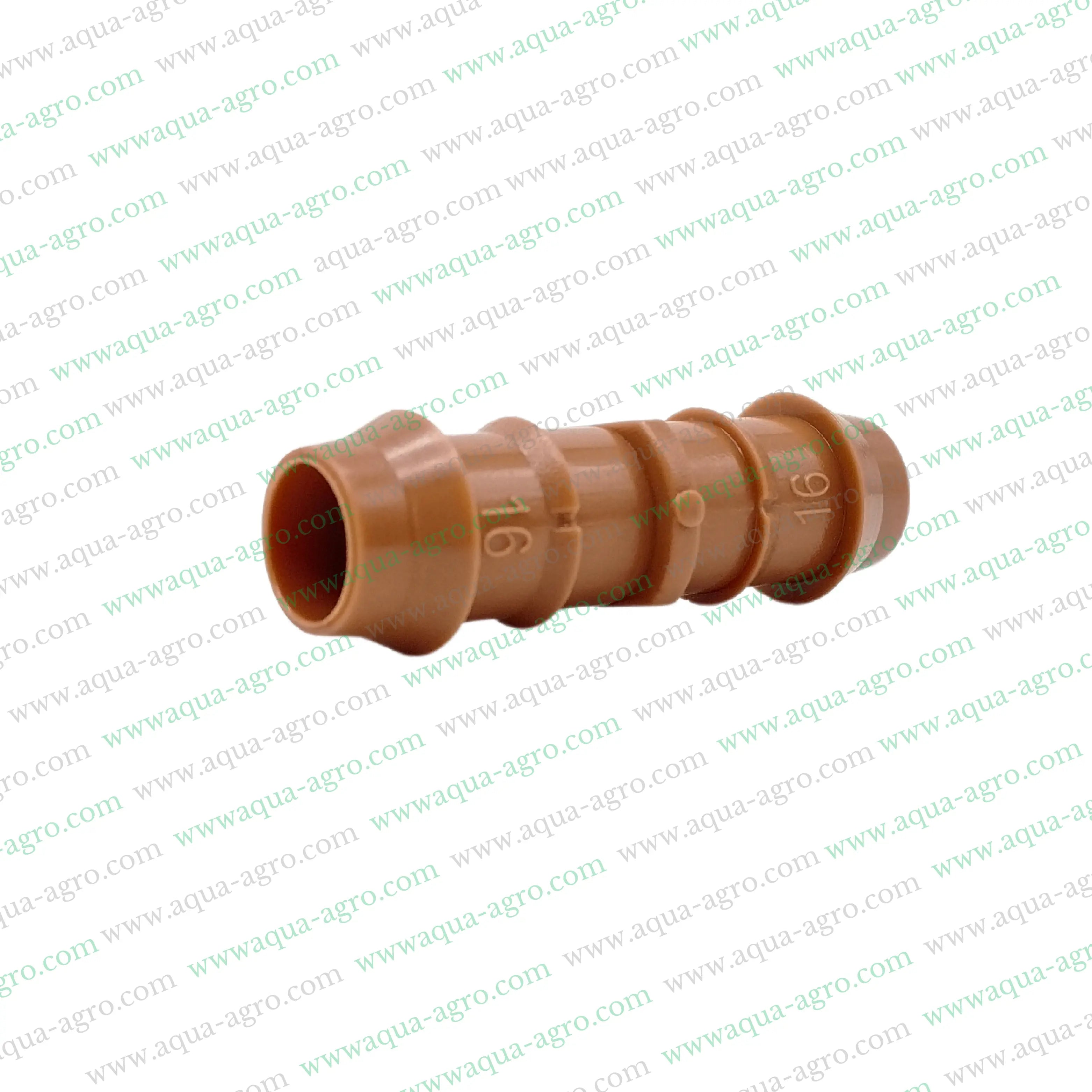 NETAFIM | Drip Fittings And Accessories - Barbed Fittings - Premium - Brown colour - Coupler / Joinner - 16mm