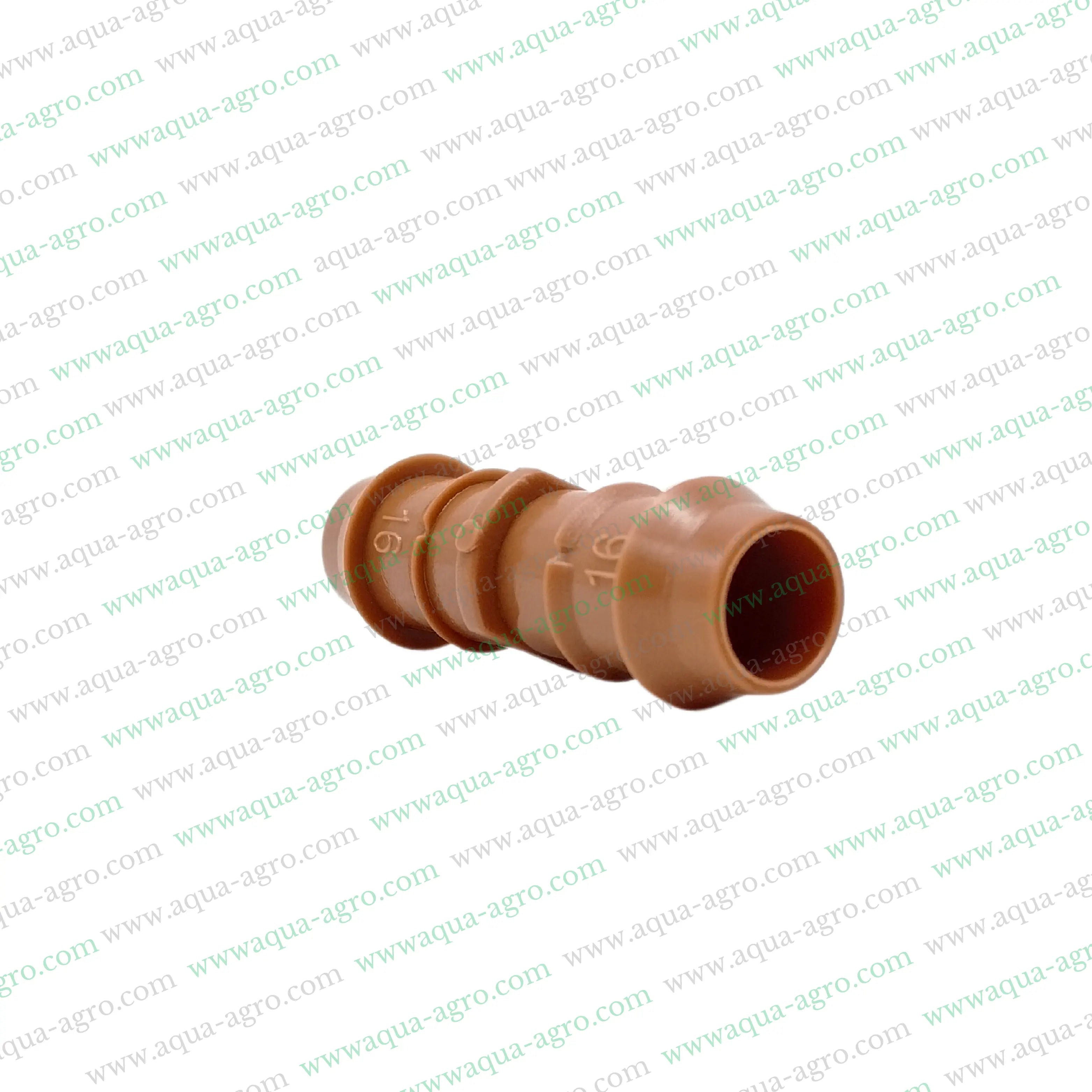 NETAFIM | Drip Fittings And Accessories - Barbed Fittings - Premium - Brown colour - Coupler / Joinner - 16mm