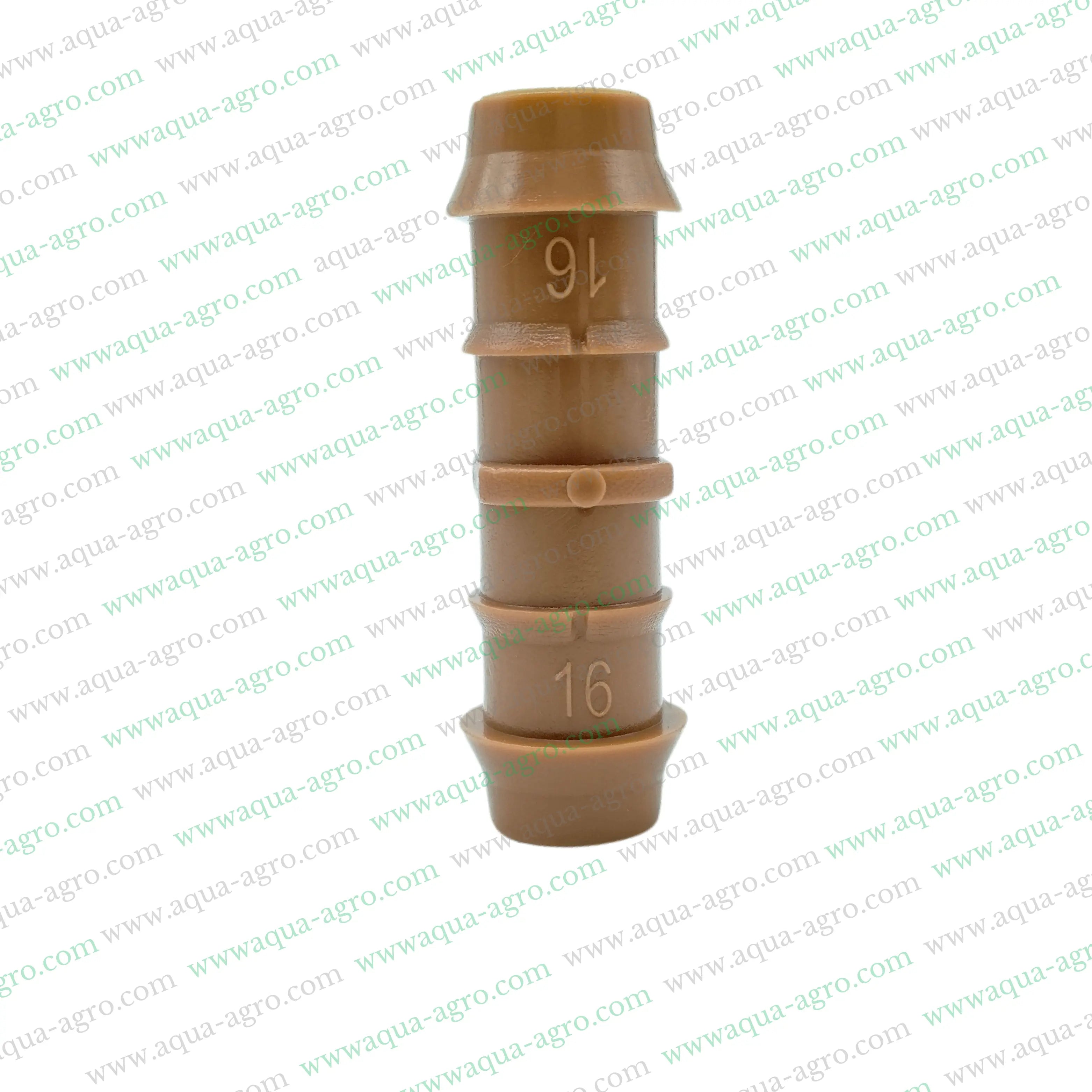 NETAFIM | Drip Fittings And Accessories - Barbed Fittings - Premium - Brown colour - Coupler / Joinner - 16mm