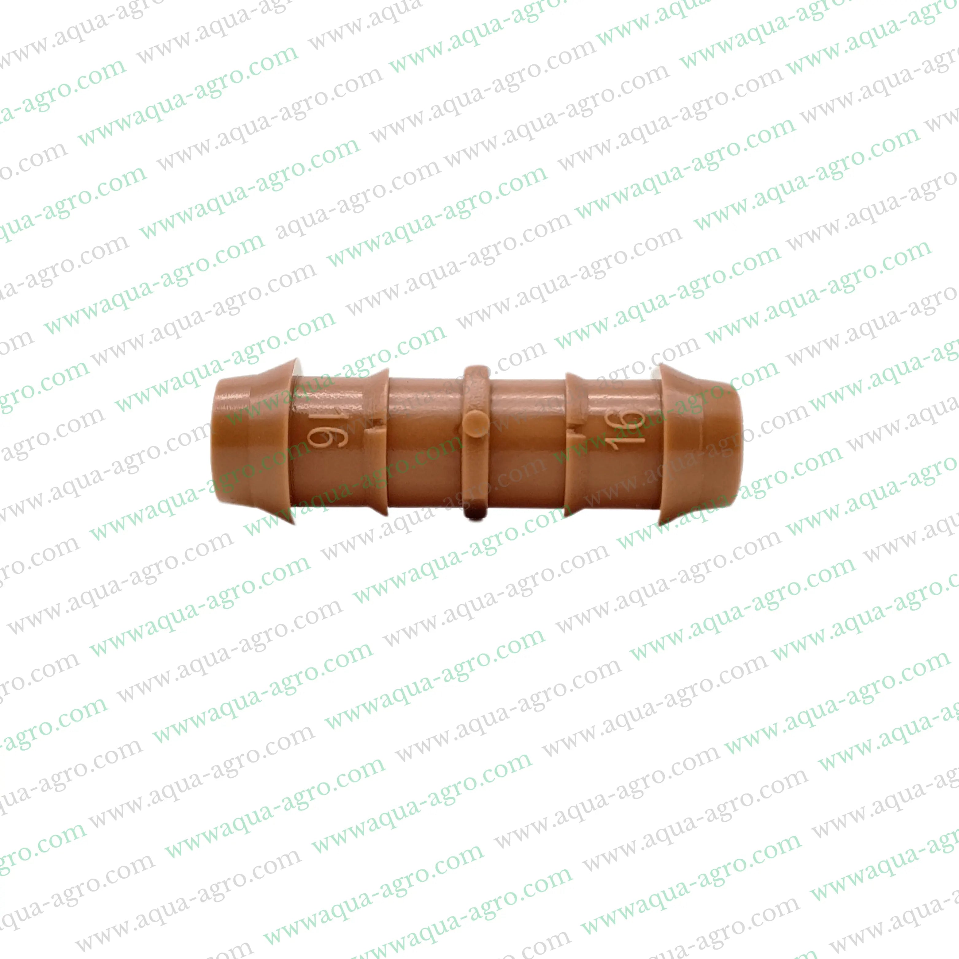 NETAFIM | Drip Fittings And Accessories - Barbed Fittings - Premium - Brown colour - Coupler / Joinner - 16mm