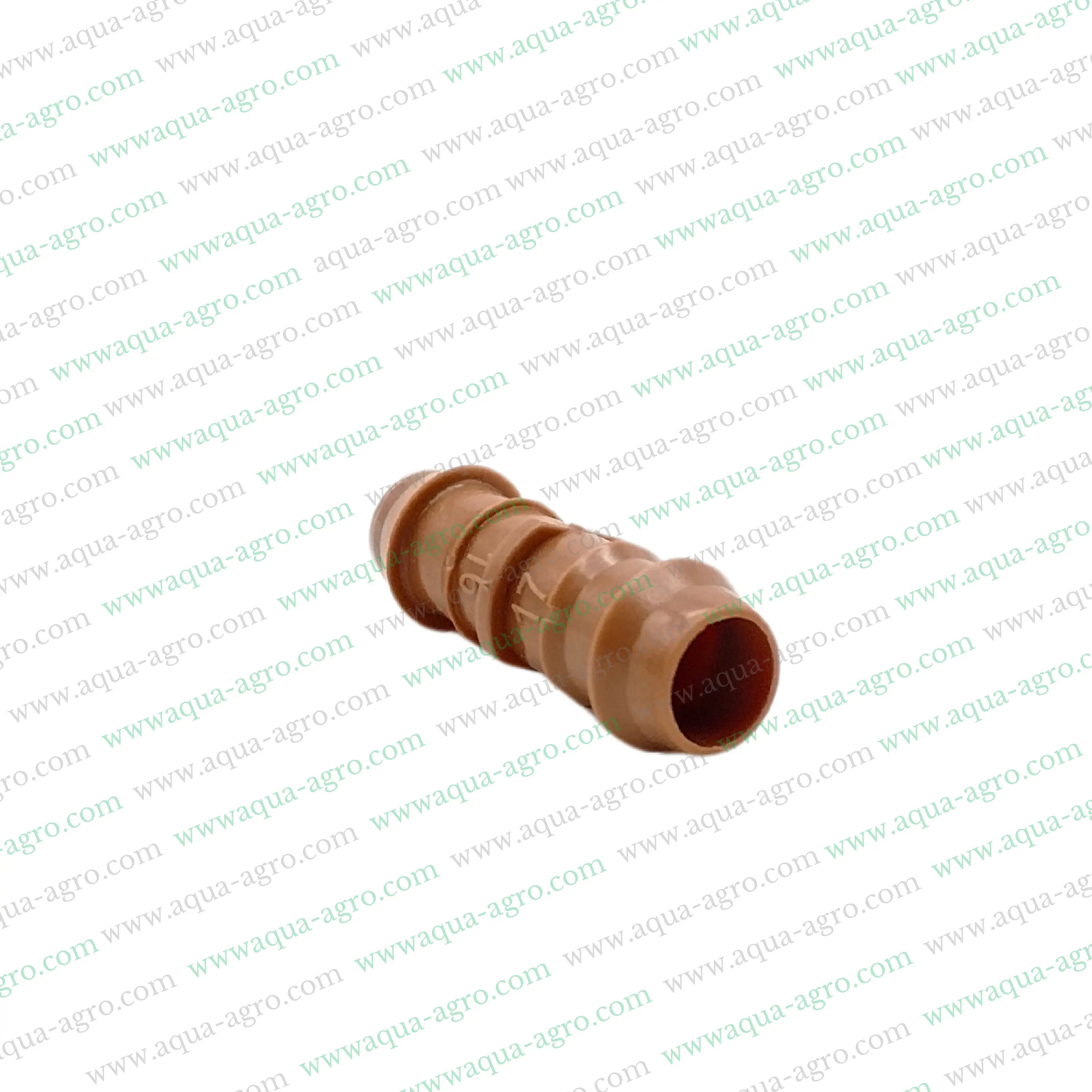 NETAFIM | Drip Fittings And Accessories - Barbed Fittings - Premium - Brown colour - Reducing Coupler / Joinner - 16mm x 17mm