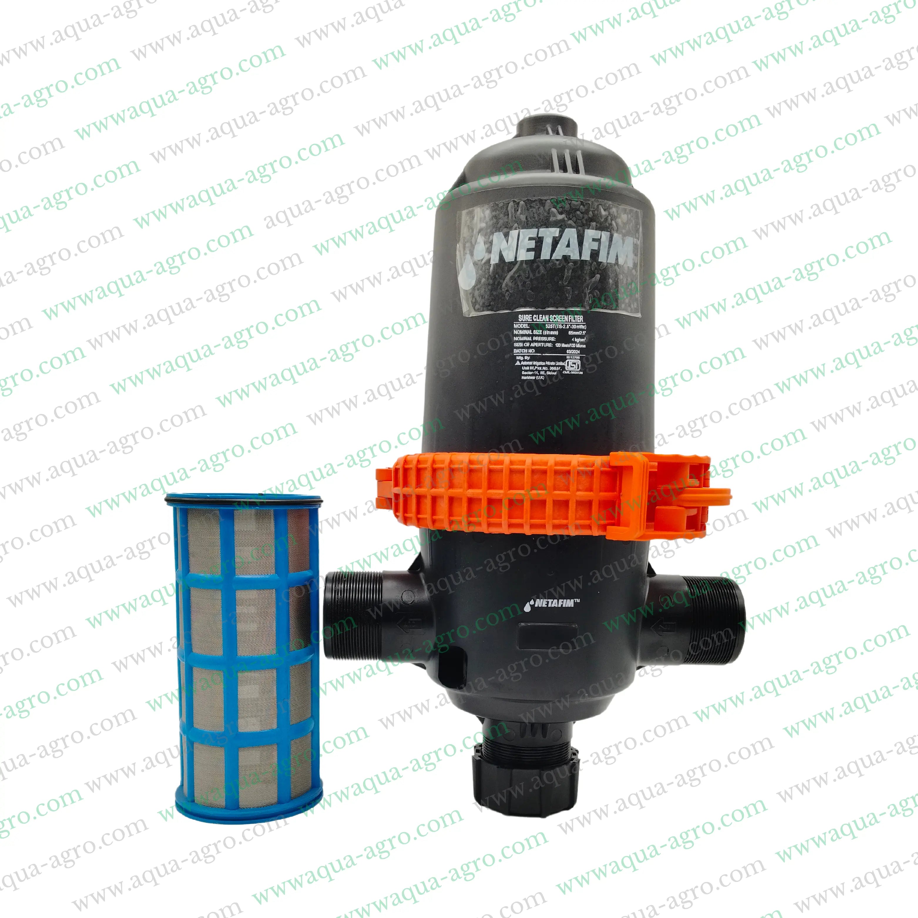 NETAFIM - Filter - Screen - 2.5 Inch (75mm) (M-Thd) - T-Type - 30 (m3-Hr) - Regular Plastic Body