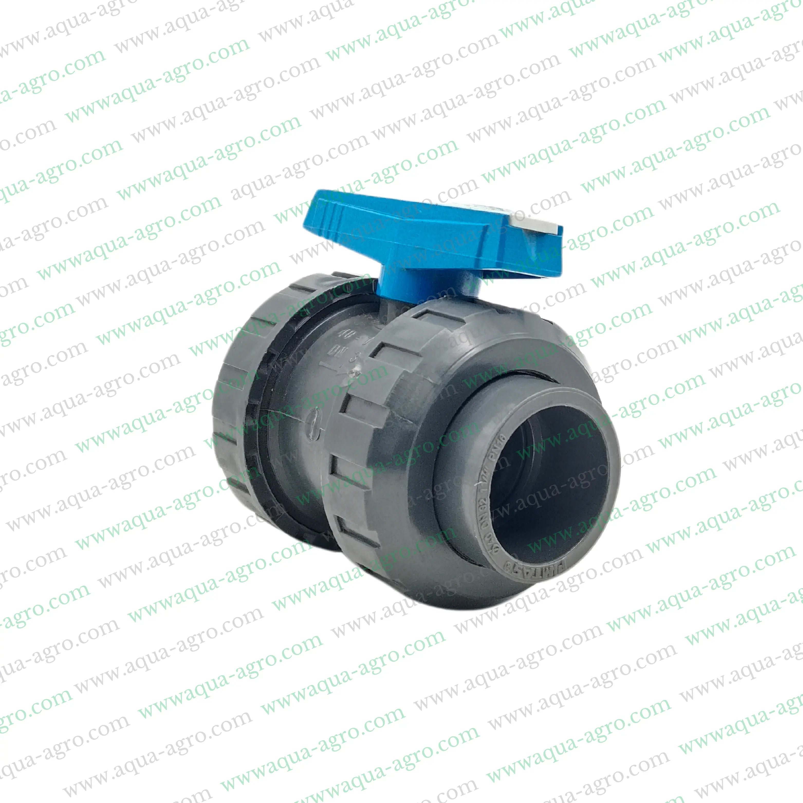 PIMTAS (Turkey) - Ball Valve - Plastic - Pvc - Double Union - 1.25 inch (40mm) - Plain End - Socket