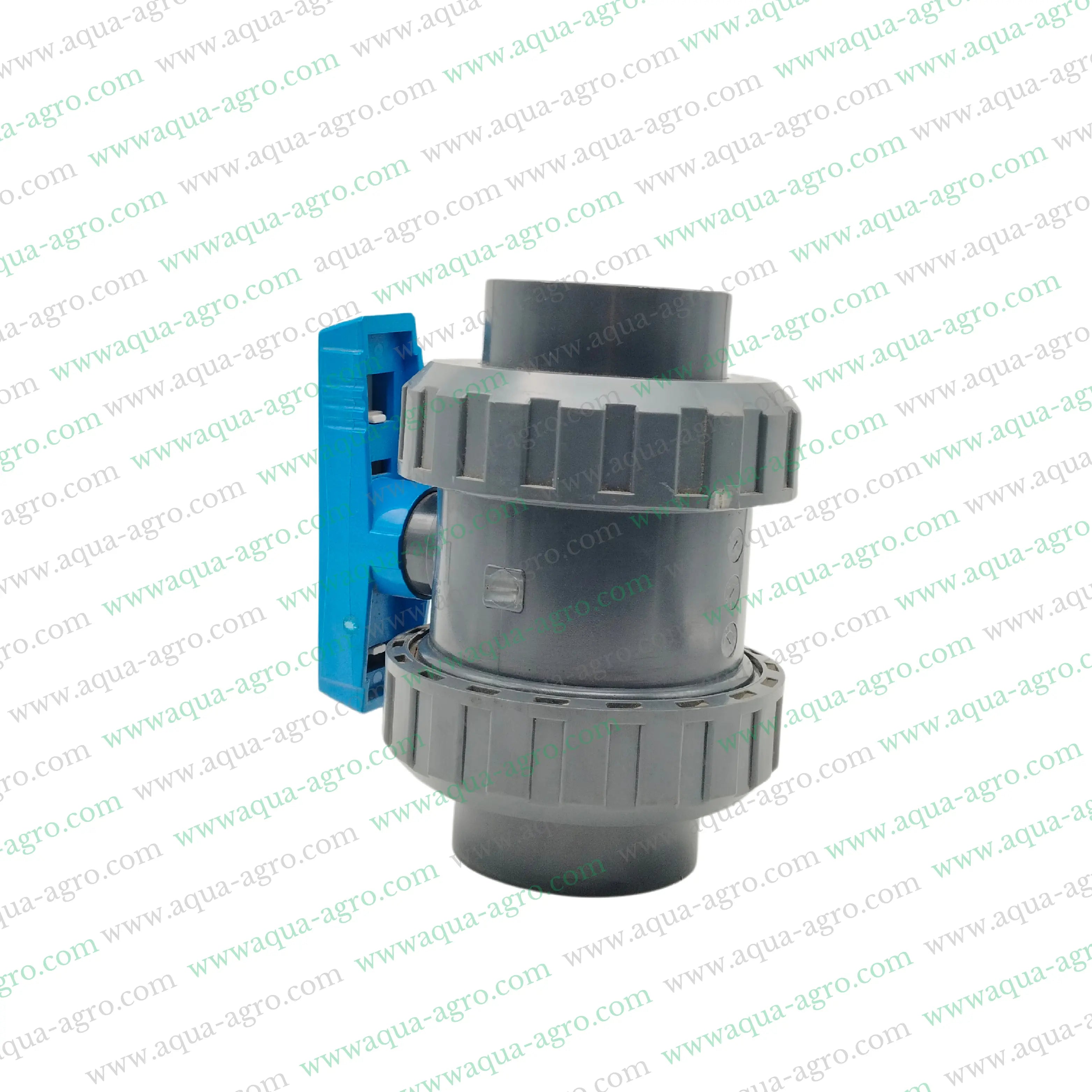 PIMTAS (Turkey) - Ball Valve - Plastic - Pvc - Double Union - 2.5 inch (75mm) - Plain End - Socket